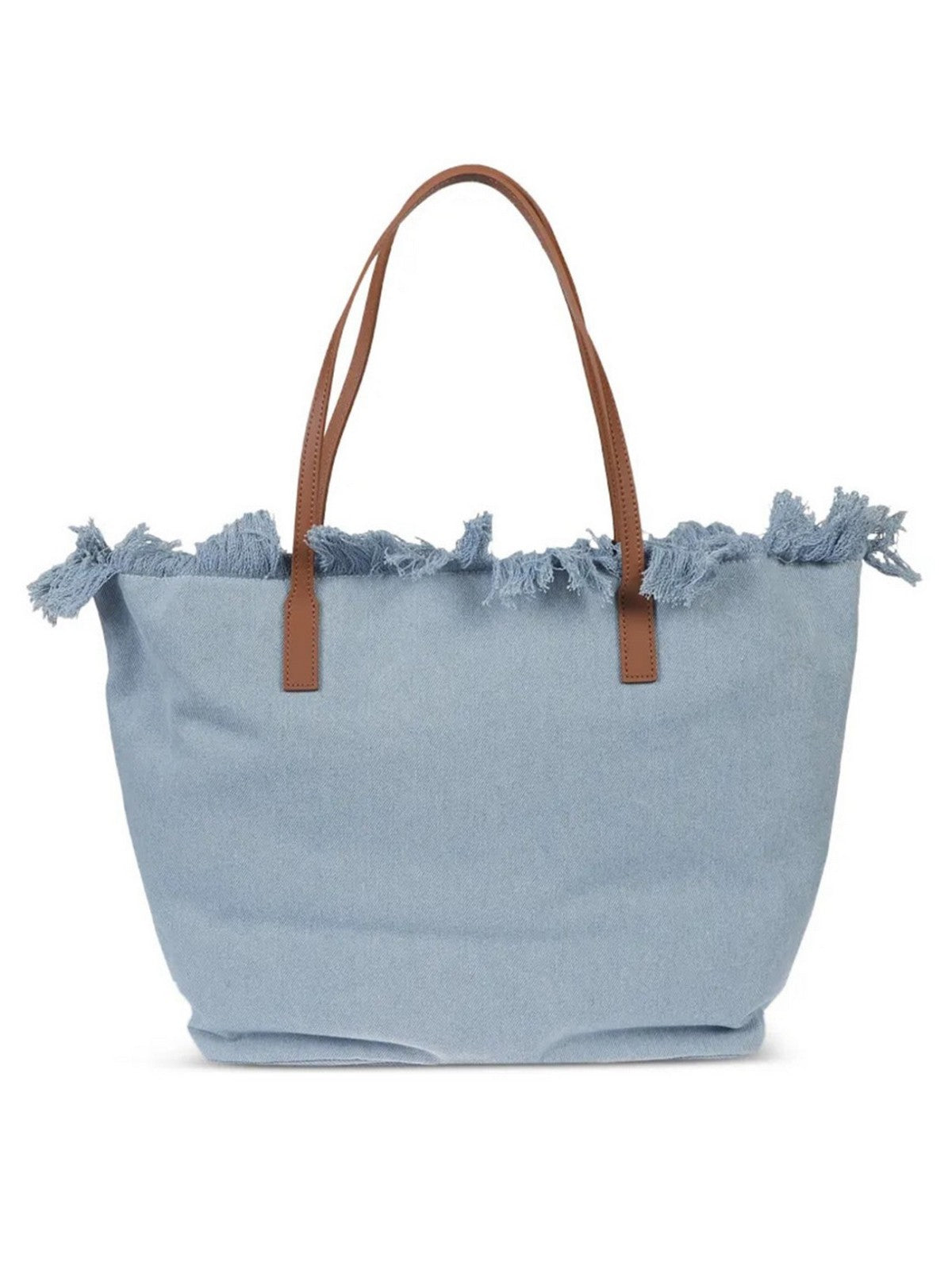 MC2 SAINT BARTH Borsa Donna CITY BAG FRINGE 01759L DENIM LIGHT EMB