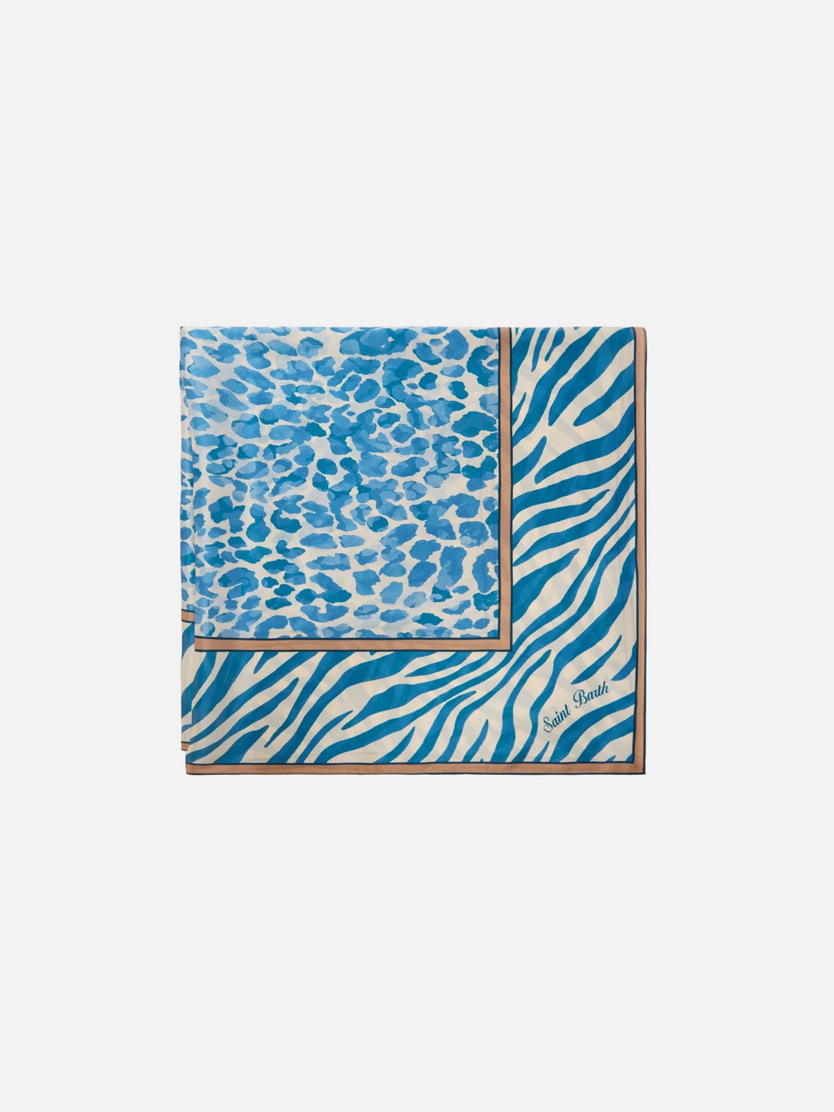 MC2 SAINT BARTH Bandana Unisex adulto KITANA 09214L SILK BLUE SAFARI 1036