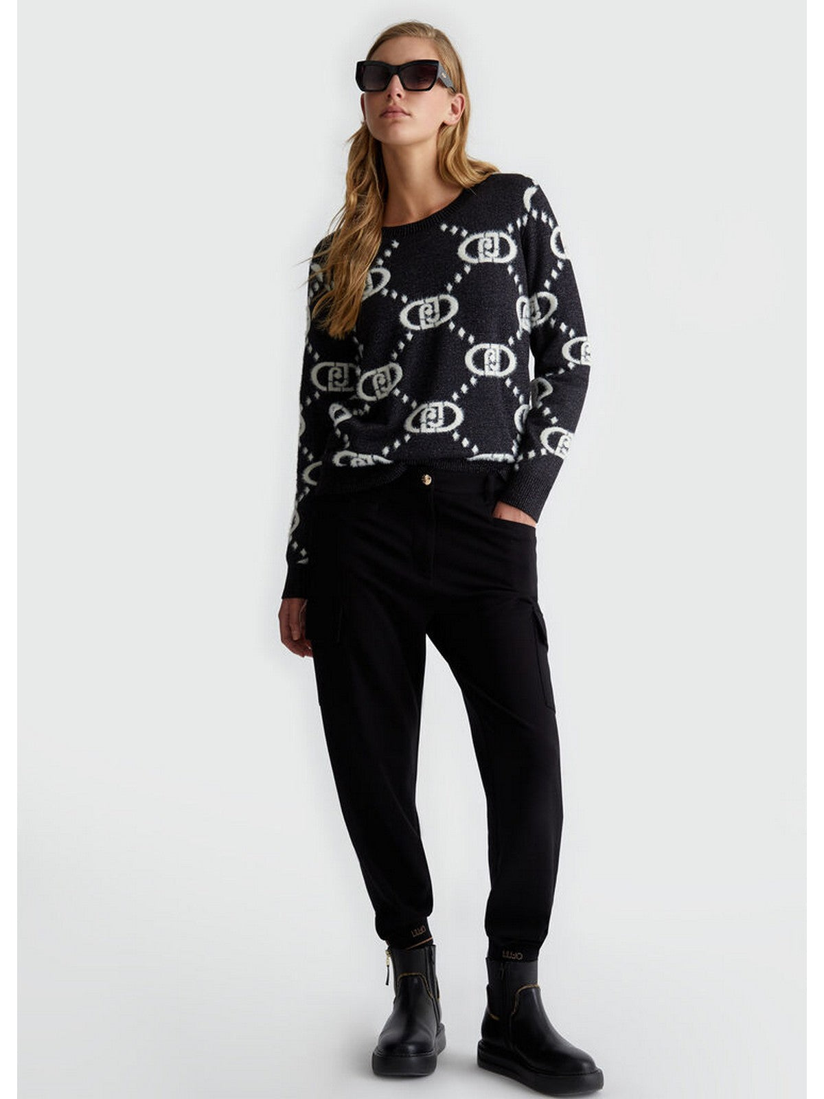 LIU JO SPORT Maglione Donna TF4230MA94O A4276 Nero gioboutiqueweb