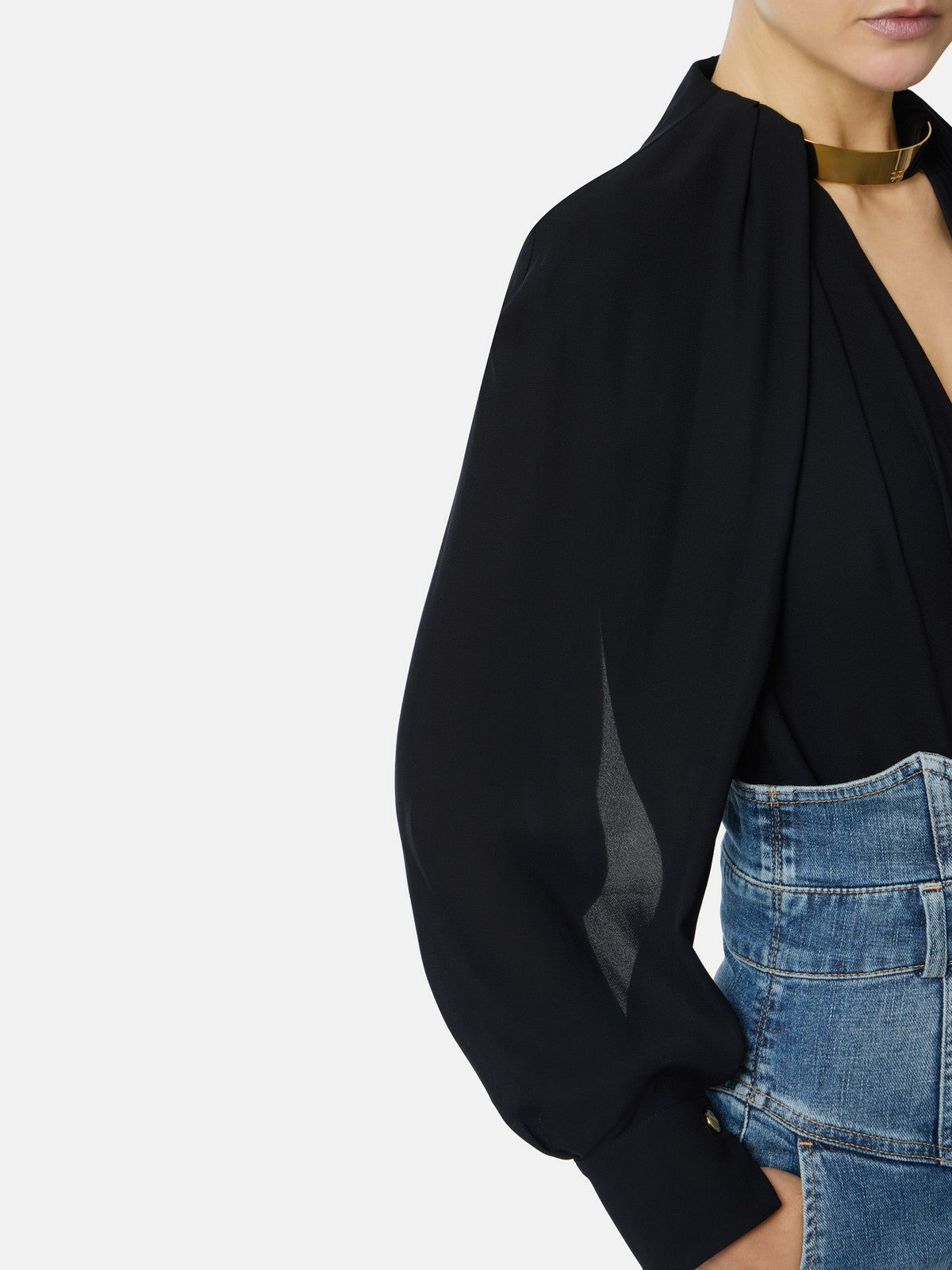 ELISABETTA FRANCHI Camicia Donna CA12961E2 110 Nero