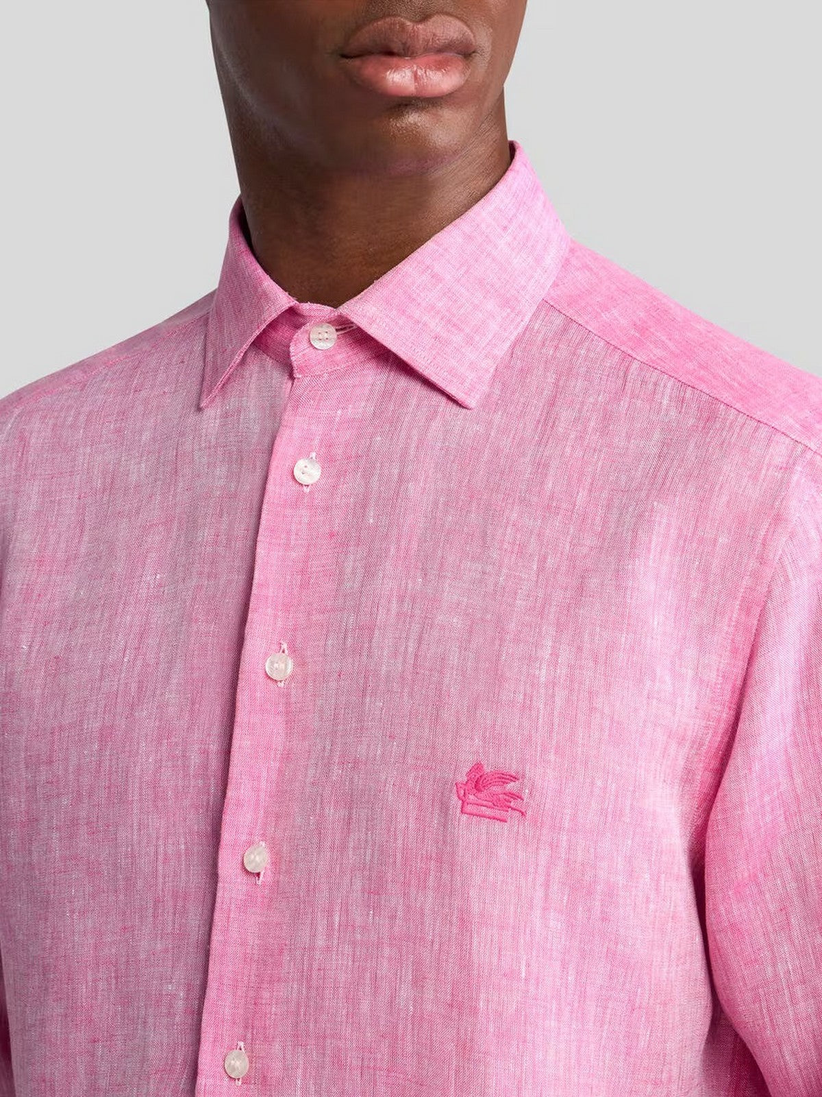 ETRO Camicia Uomo SHIRT ROMA LOGO MRIB0002 99TU3F3 F8593 Rosa