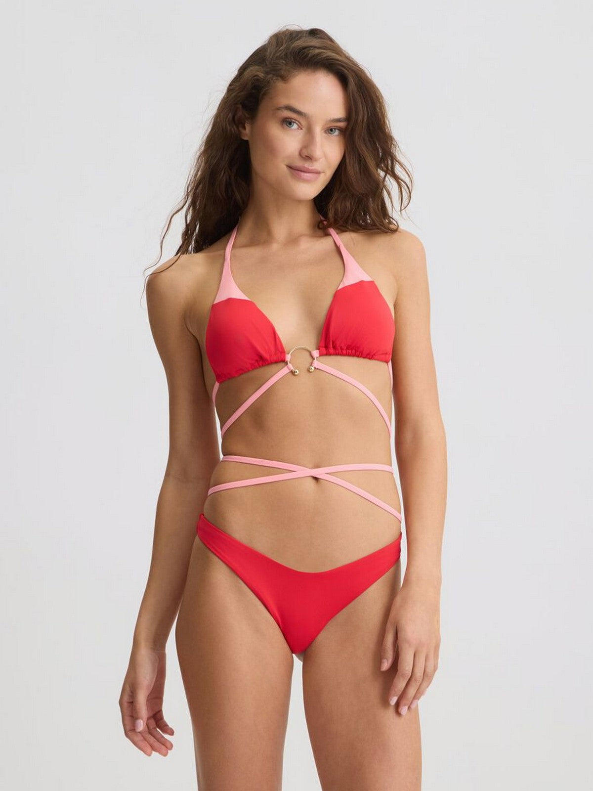 LIU JO BEACHWEAR Costume da bagno Donna VA5087J6447 C3625 Allarme/flamingo pin gioboutiqueweb