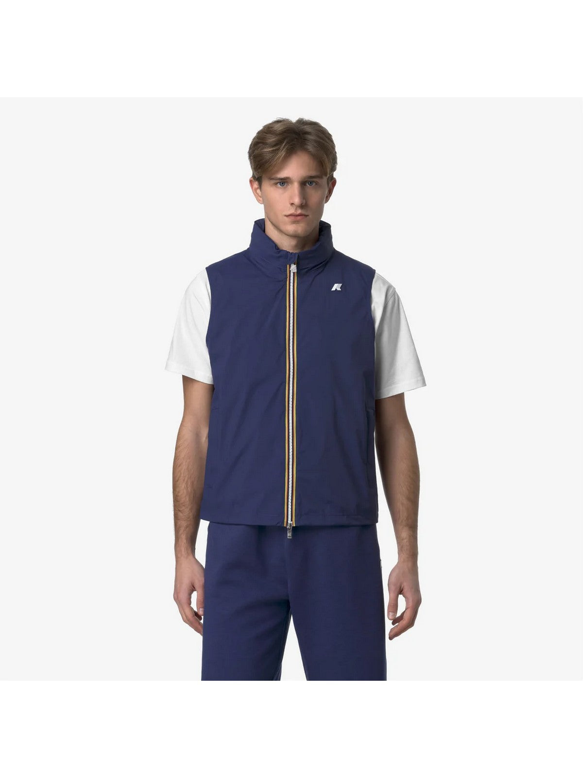 K-WAY Gilet Uomo Valen Stretch Nylon Jersey K3123TW 867 Blu gioboutiqueweb
