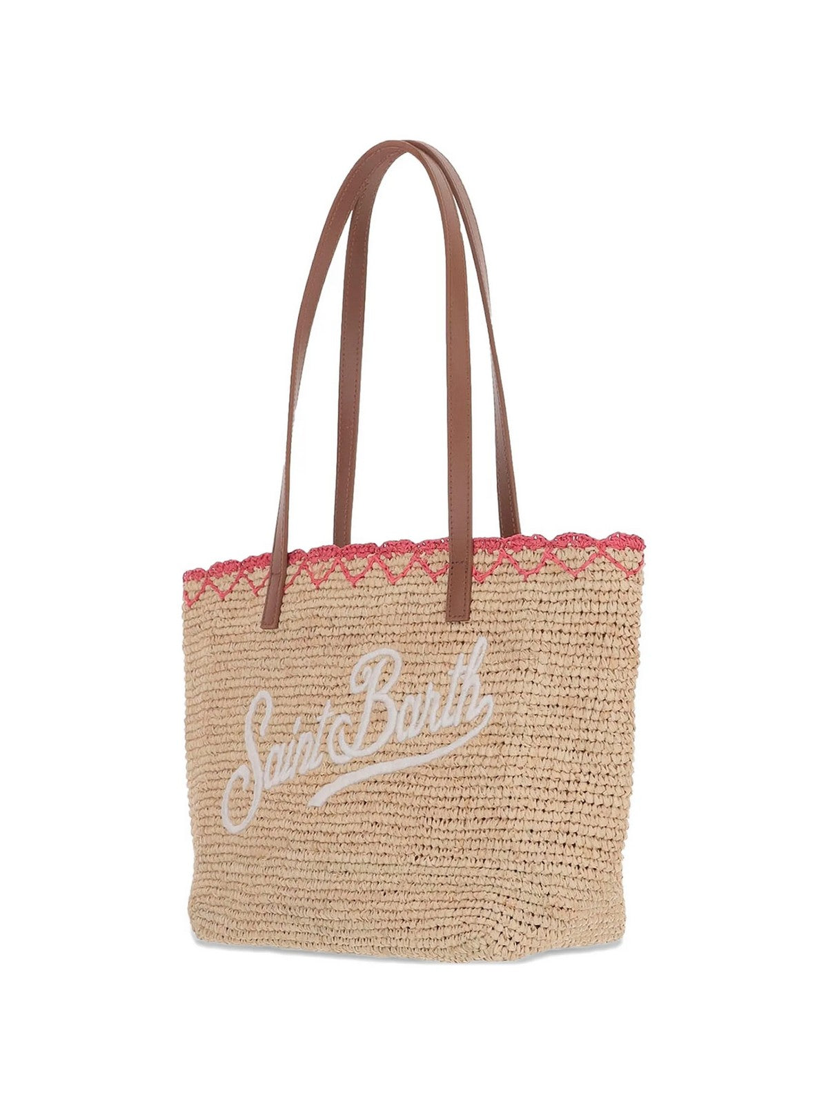 MC2 SAINT BARTH Borsa Donna RAFFIA CITY MID 00356L HEART BORDER 1141 EMB