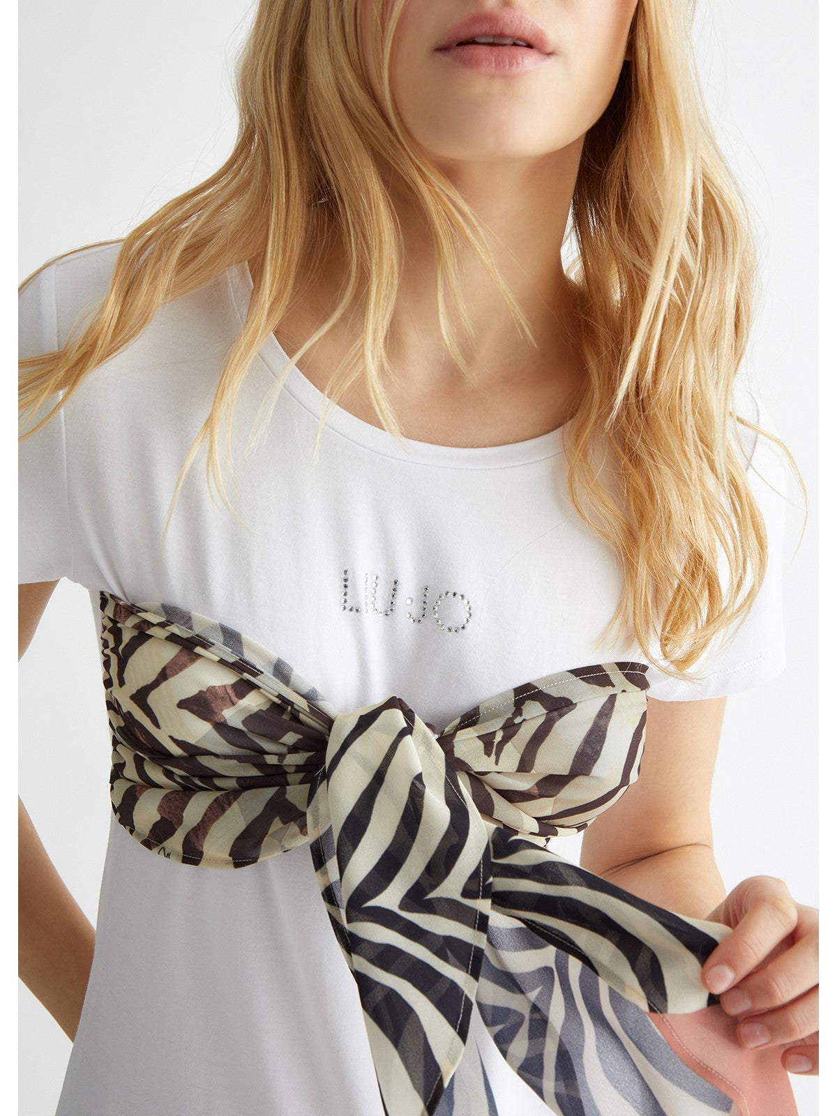 Liu Jo Beachwear T-shirt et Pole Woman V4109JS360 N9233 White