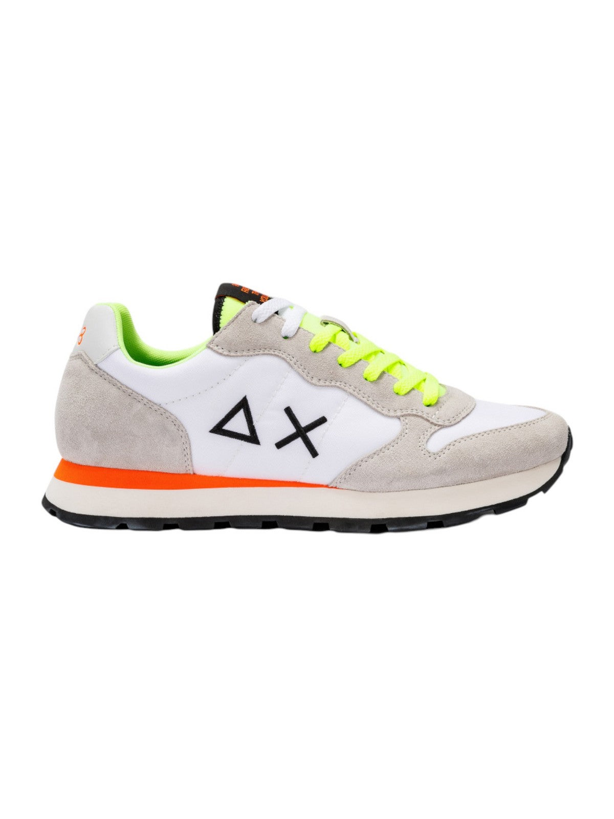 SUN68 Sneaker Uomo Tom fluo Z34102 01 Bianco gioboutiqueweb