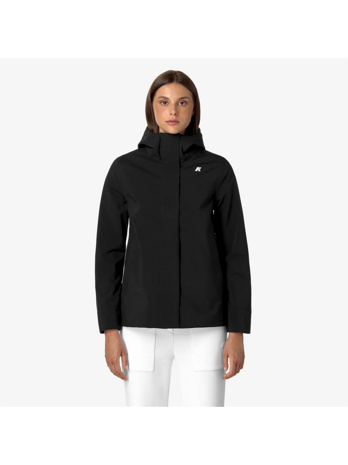 K-WAY Giubbino Donna MADALINA BONDED K21488W A3C BLACK-BLUE DEPTH gioboutiqueweb