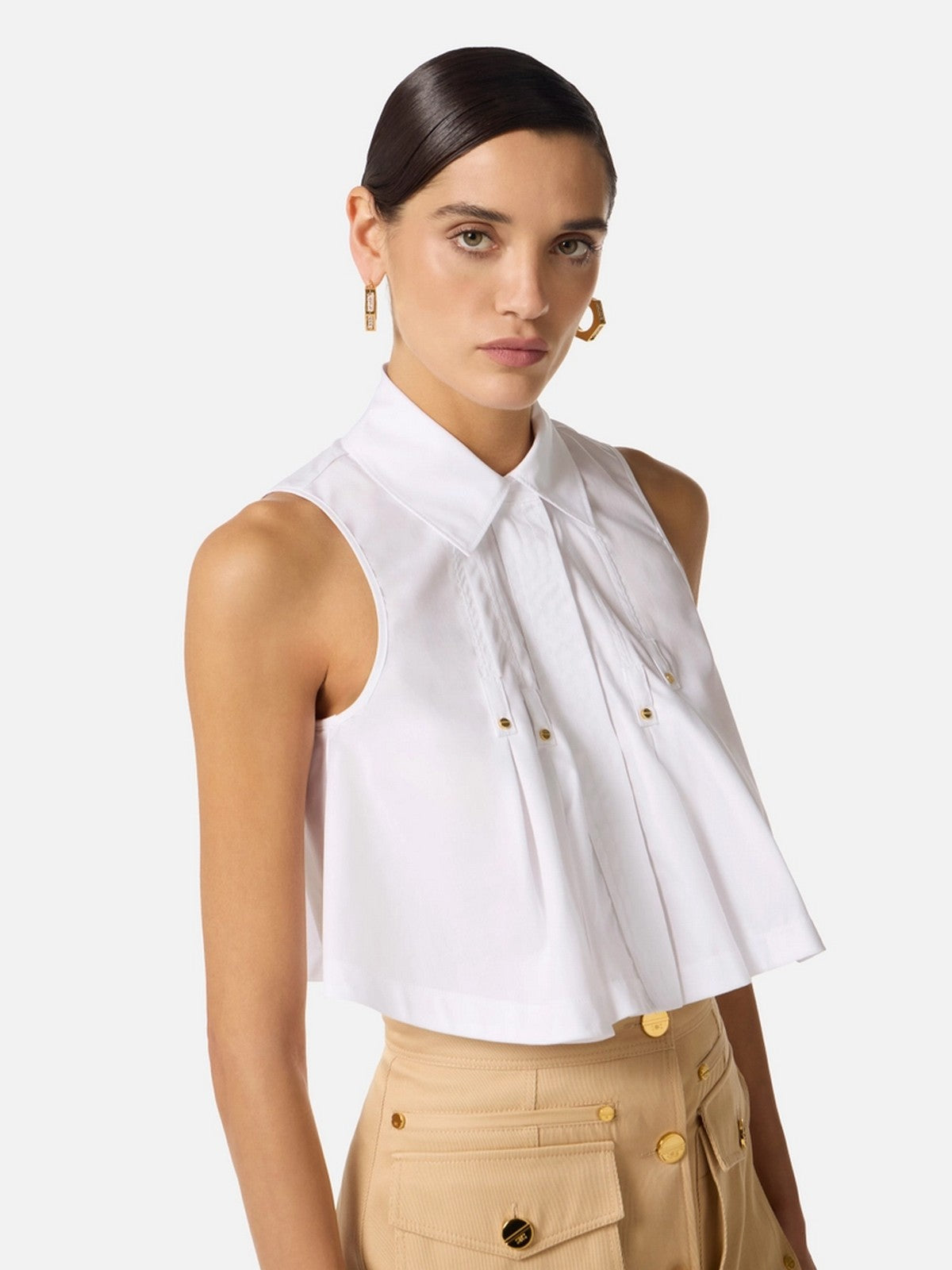 ELISABETTA FRANCHI Camicia Donna CA16362E2 100 Bianco