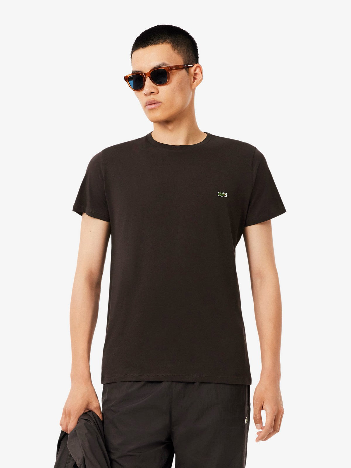LACOSTE T-shirt Uomo TH6709 SKB Marrone