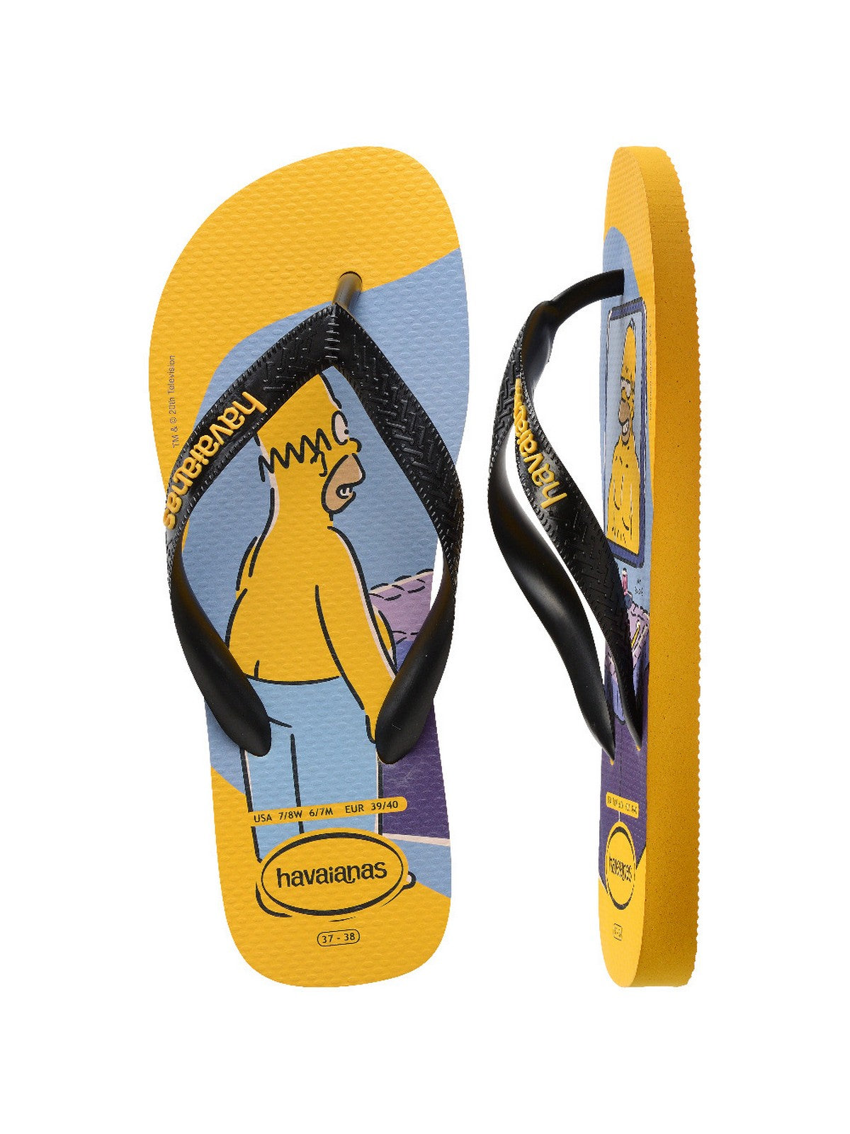 HAVAIANAS Infradito Unisex adulto Hav. Simpsons 4137889.1740 Giallo gioboutiqueweb