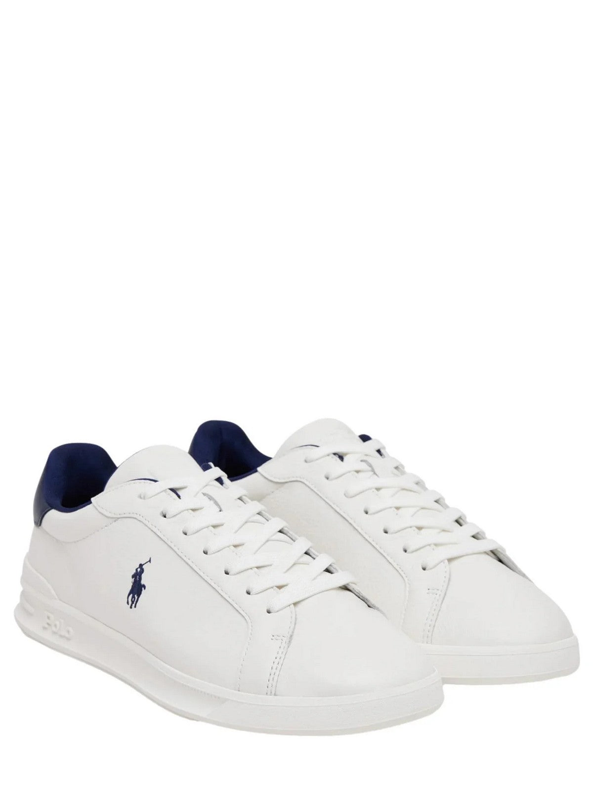 POLO RALPH LAUREN Sneaker Uomo HRT CRT II-SNEAKERS-LOW TOP LACE 809968172 001 DECKWASH WHITE/NAVY