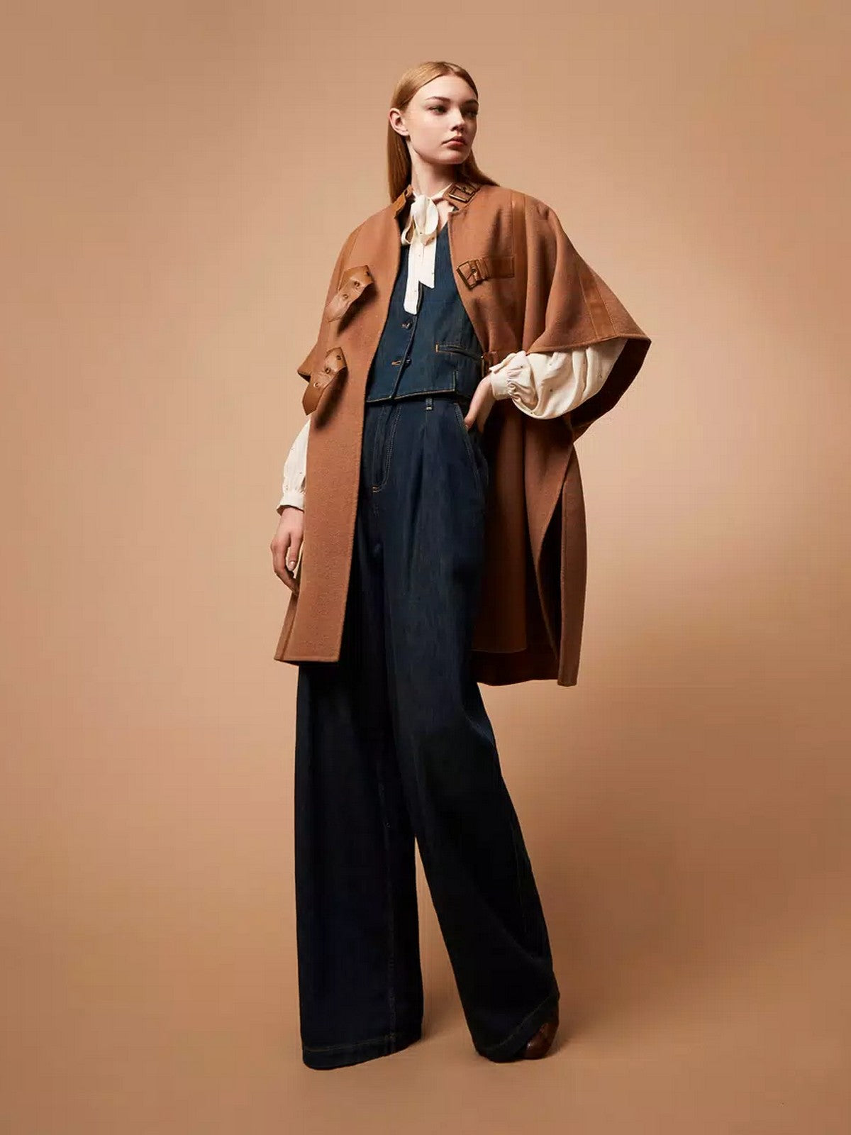 TWINSET Mantella Donna PANNO DOUBLE 252TP2073 11754 SANDY BROWN