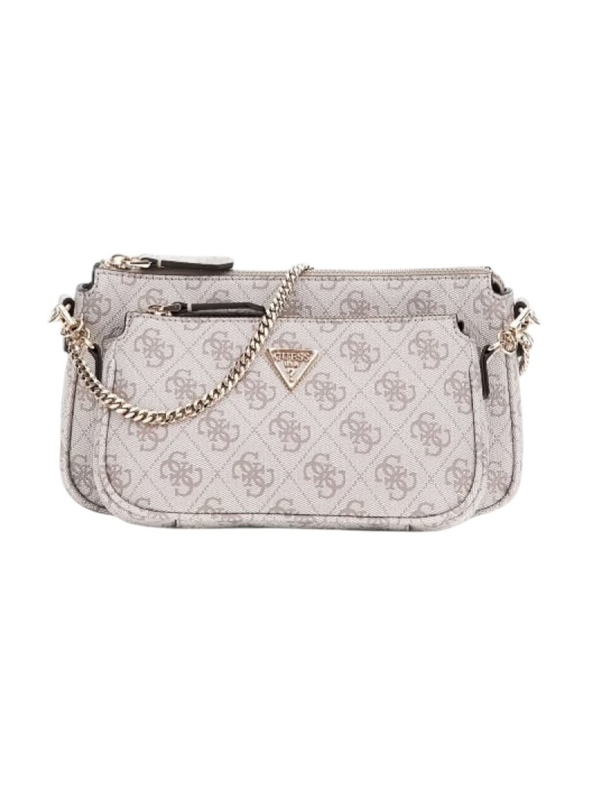 GUESS Borsa Donna NOELLE II DBL POUCH CROSSBODY HWBG96 72710 DKO DARK TAUPE LOGO