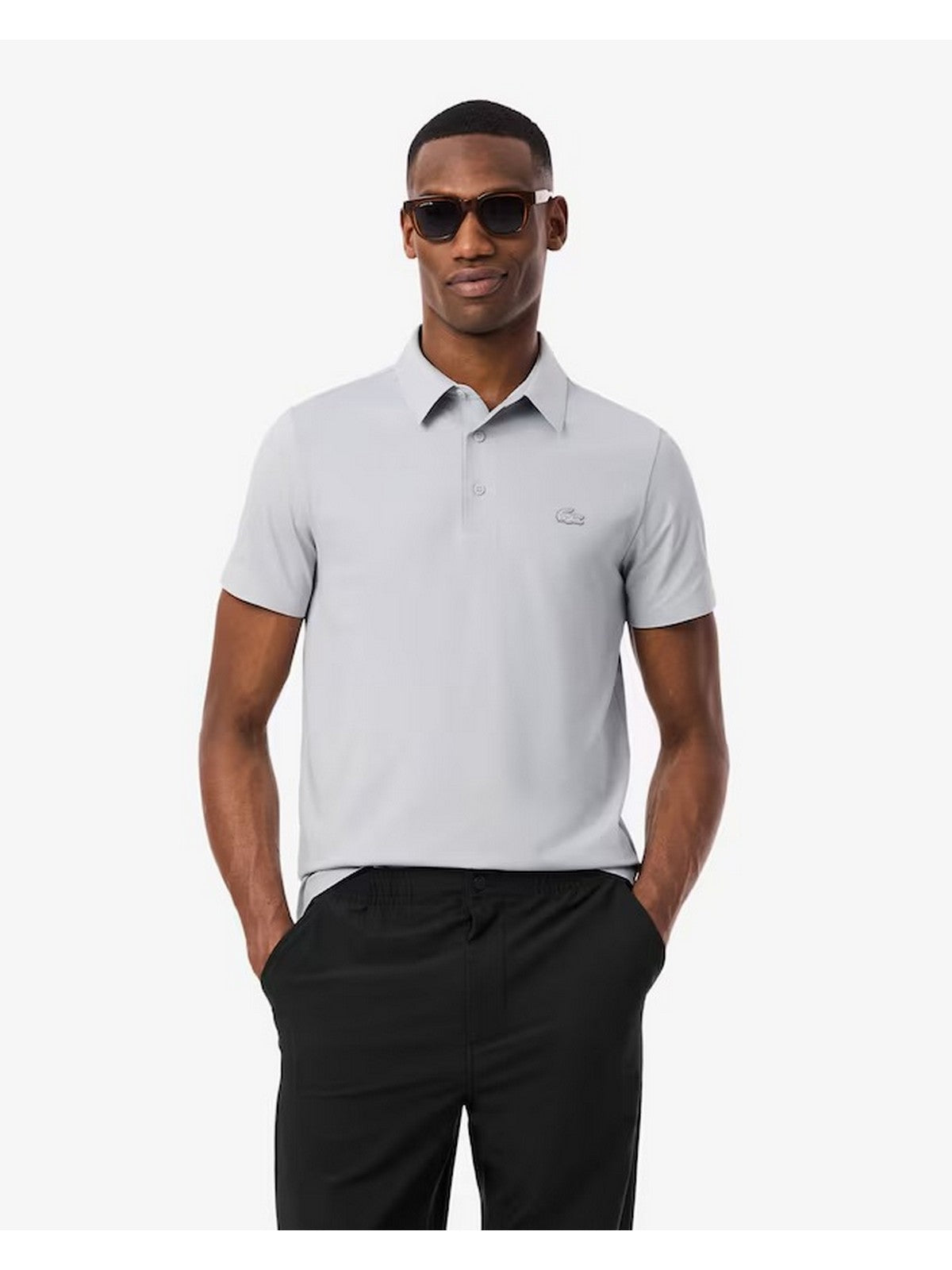 LACOSTE Polo Uomo DH1604 ACZ GRIGIO CHIARO