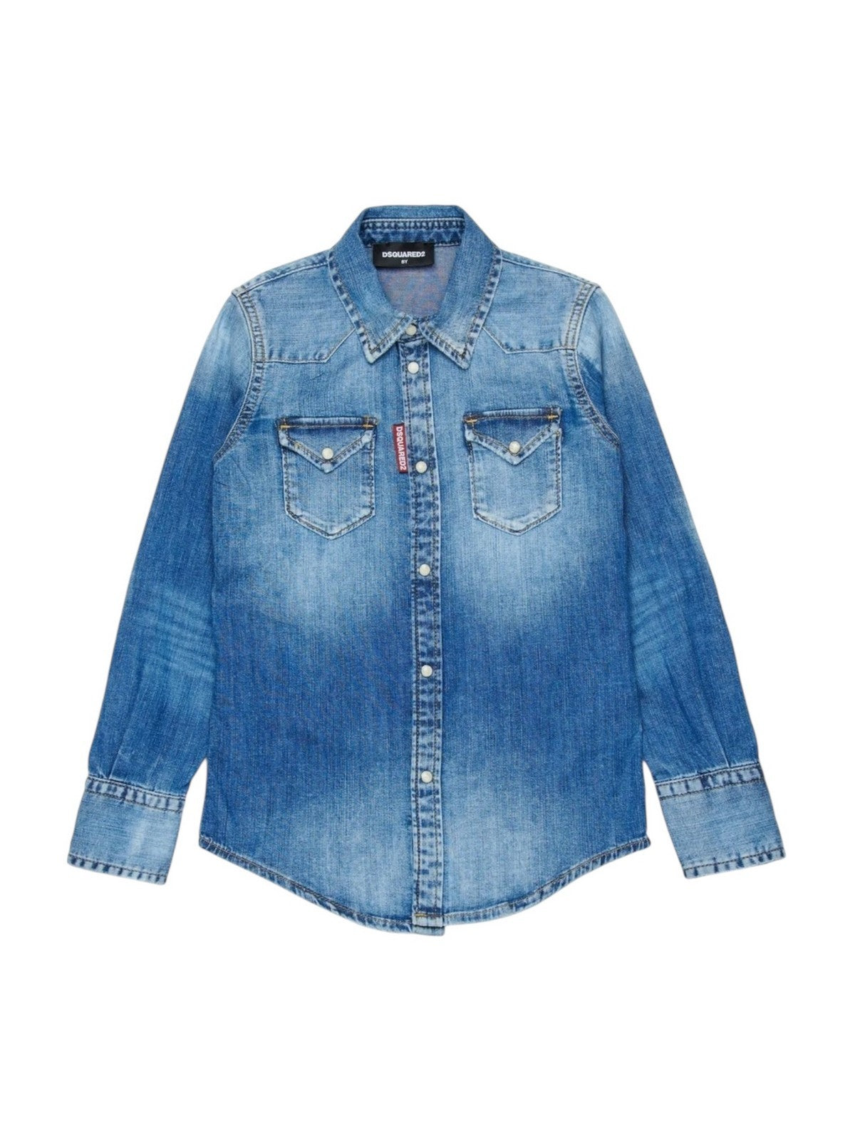 DSQUARED2 KIDS Camicia Unisex bambino DQ2887 D0AFP DQ01 BLUE DENIM