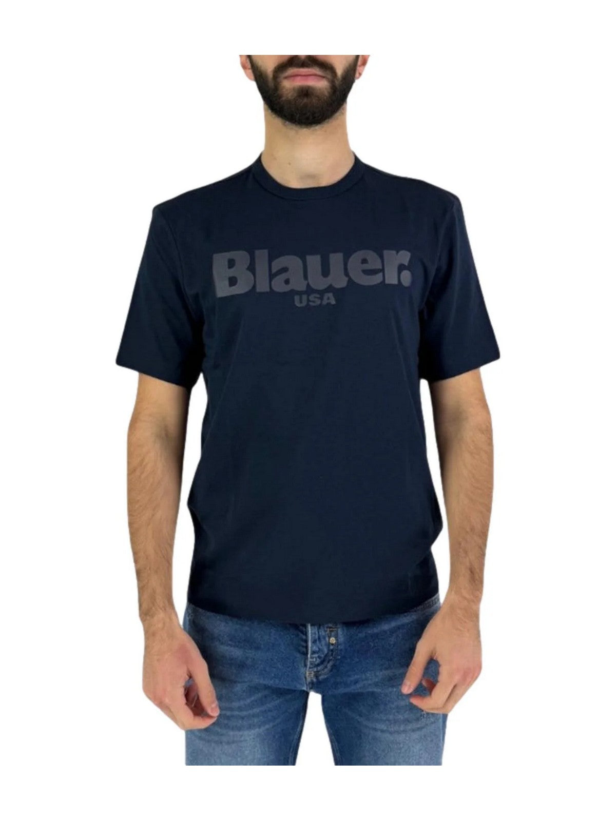 BLAUER T-shirt Uomo BOURNE 25SBLUH02191 004547 888 Blu gioboutiqueweb
