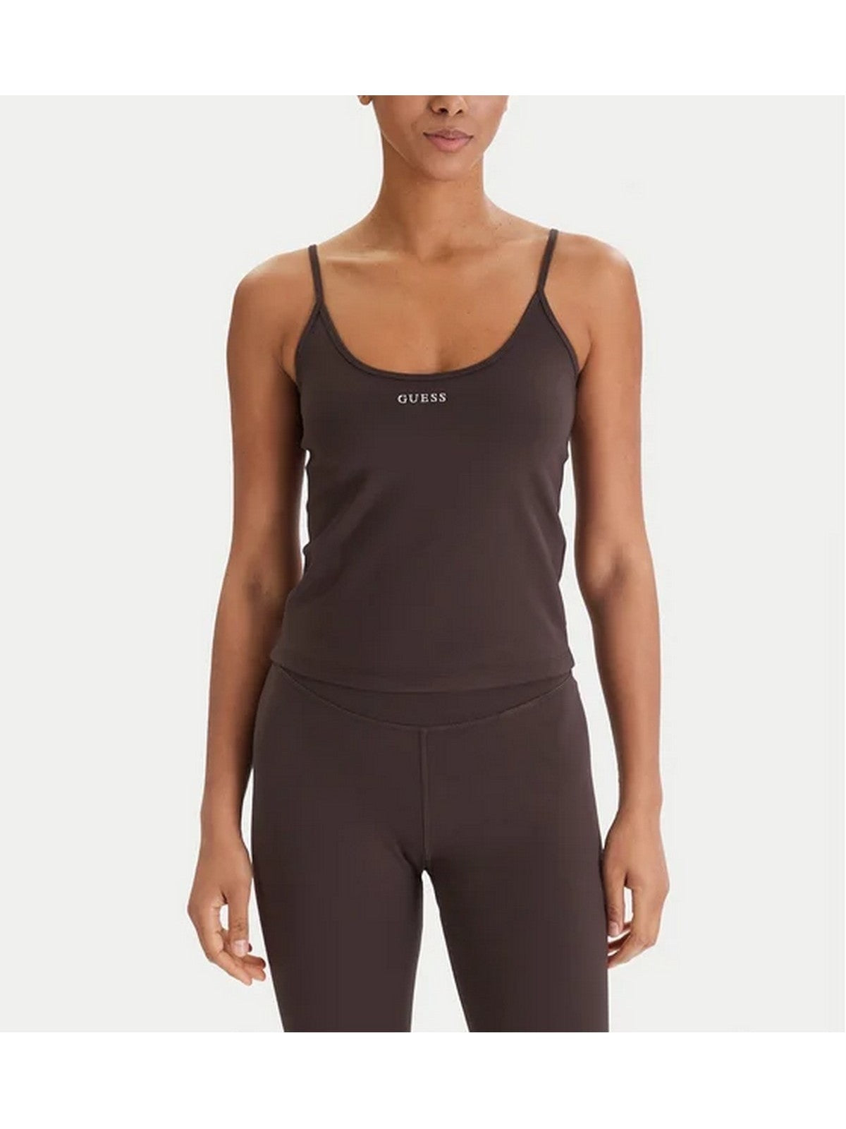GUESS SPORT Top Donna MARGOT ACTIVE TOP V6RP14 KD952 A10K COFFEE ROAST