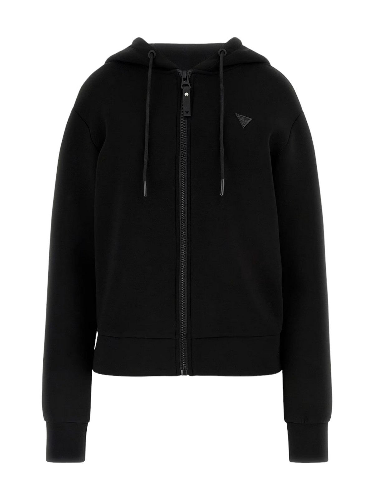 GUESS SPORT Felpa Donna ALLIE SCUBA HOODIE ZIP SWEATSH V3RQ11 K7UW2 JBLK Nero gioboutiqueweb