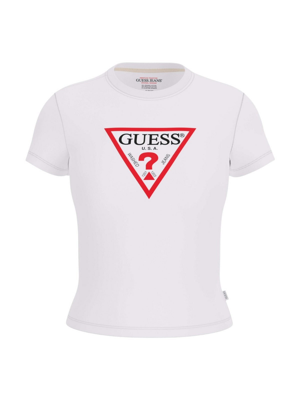 GUESS T-shirt Donna GJ SS CN SLIM ICONIC TEE W4YI04 J1314 G011 PURE WHITE gioboutiqueweb