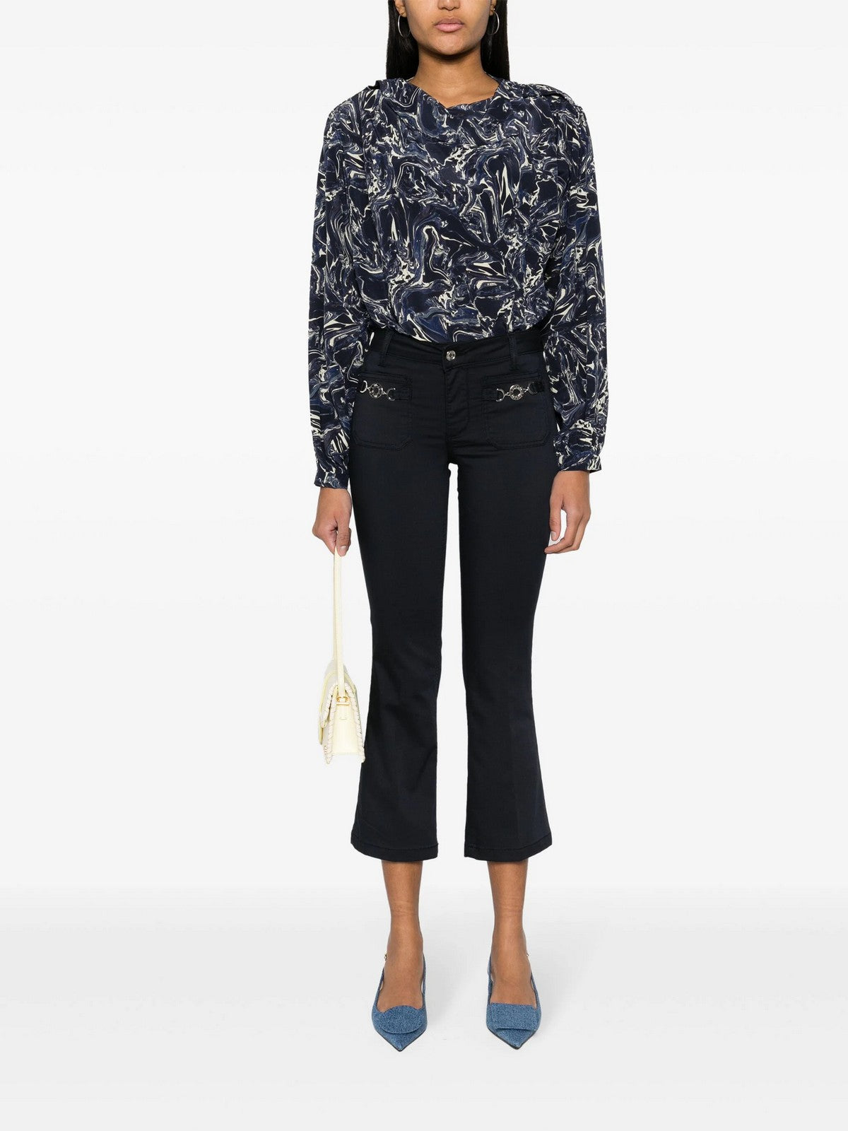 LIU JO WHITE Pantalone Donna MA4291T7144 93921 Blu gioboutiqueweb