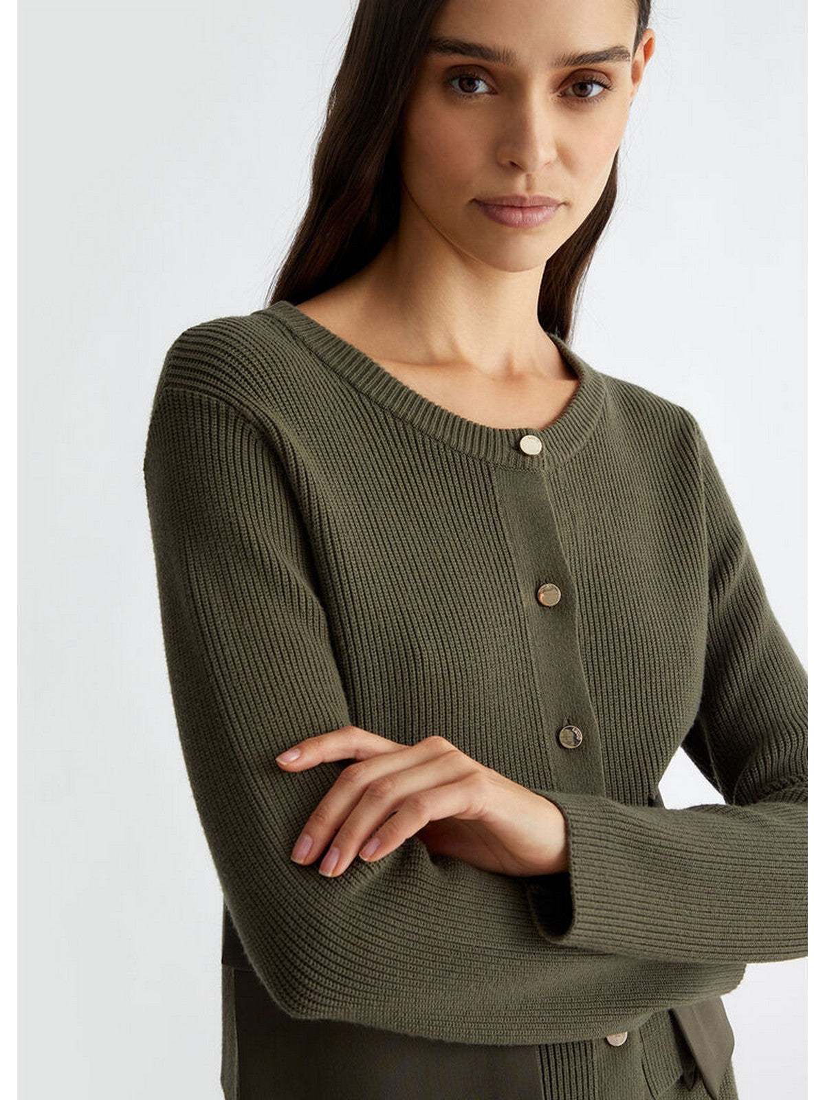 LIU JO WHITE Cardigan Donna WF4230MS99E 90515 Verde gioboutiqueweb