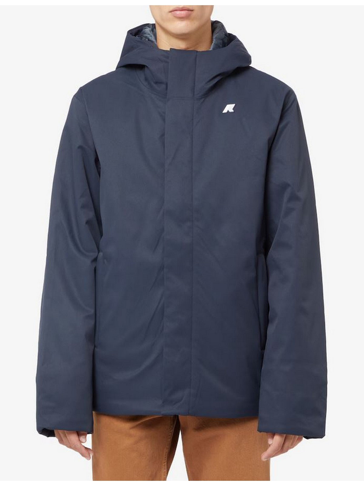 K-WAY Giubbino Uomo JACKO TWILL MARMOTTA K8133DW AL9 BLUE D-BLUE A gioboutiqueweb