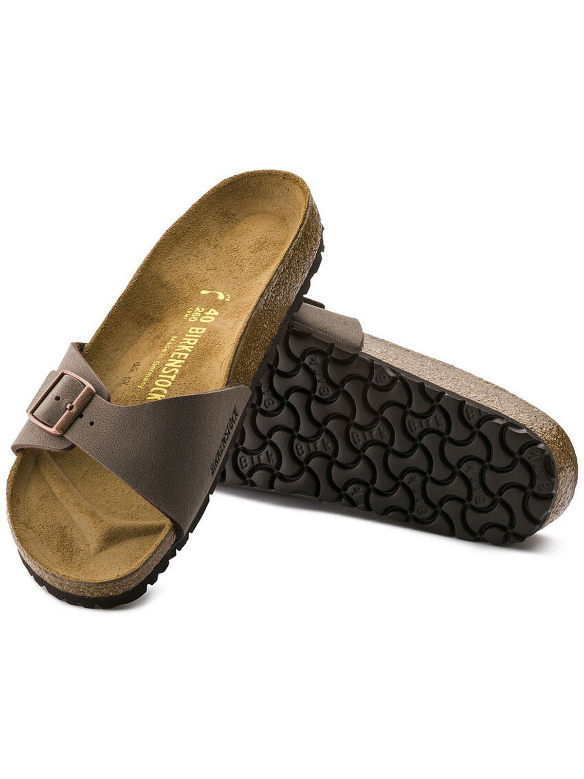 BIRKENSTOCK Sandalo Unisex adulto Madrid mocca, Birkibuc 040093 MOCCA