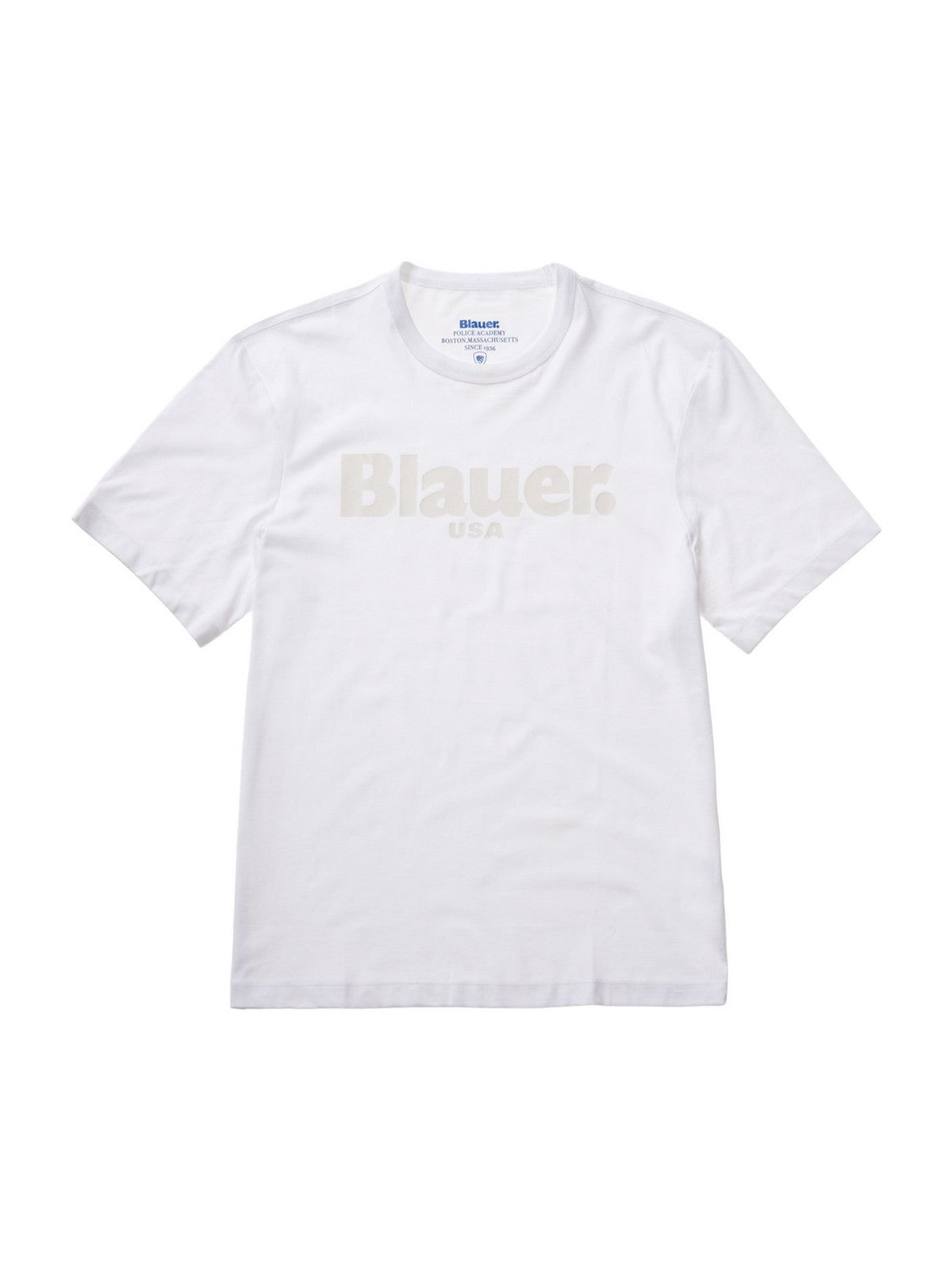 T-shirt Blauer et poteau masculin 24SBLUH02142 004547 100 blanc