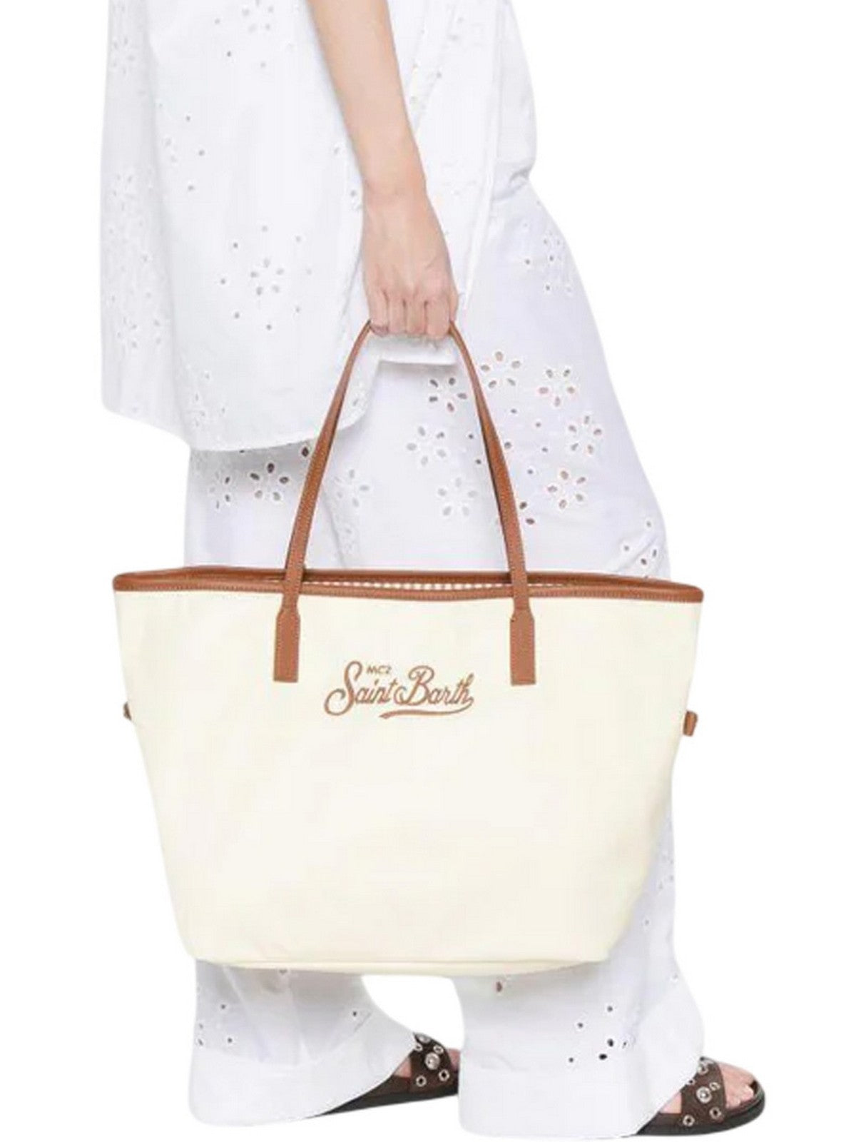 MC2 SAINT BARTH Borsa Donna CITY BAG NYLON 01818L Bianco