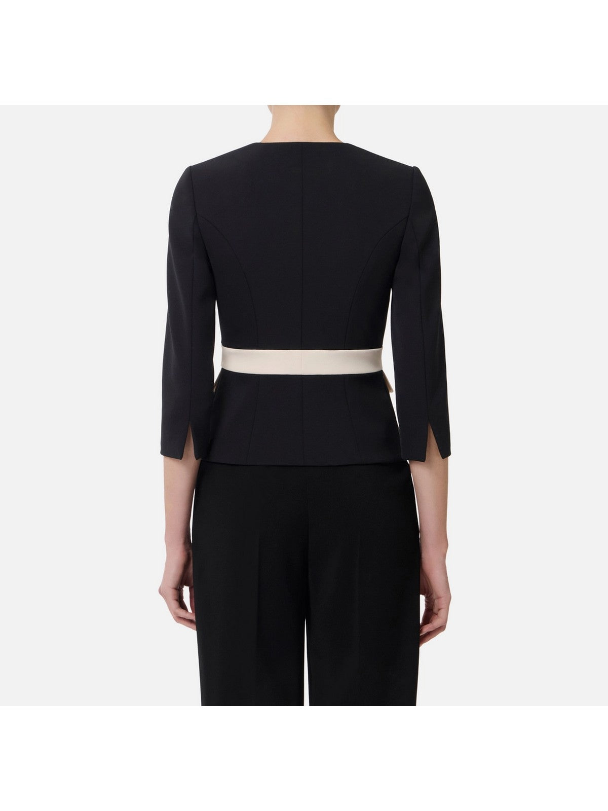 ELISABETTA FRANCHI Giacca Donna GIT0156E2 EF3 NERO/MILK gioboutiqueweb