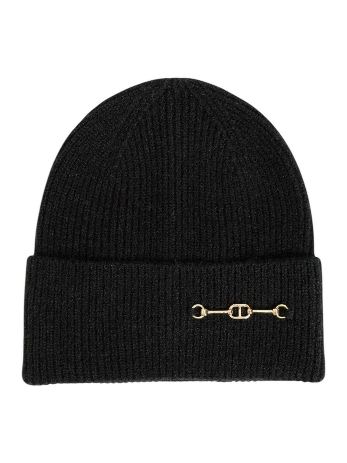 TWINSET Cappello Donna OVAL T MORSETTO KNITTING 252TA4420 00006 Nero