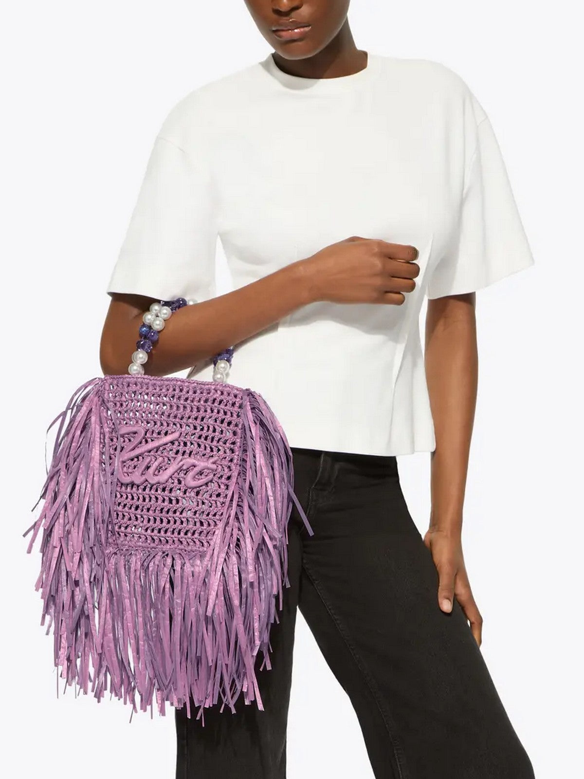 KURT GEIGER Borsa Donna 690-KURT MINI TOTE FRINGE 5568895999 LILAC LILAC