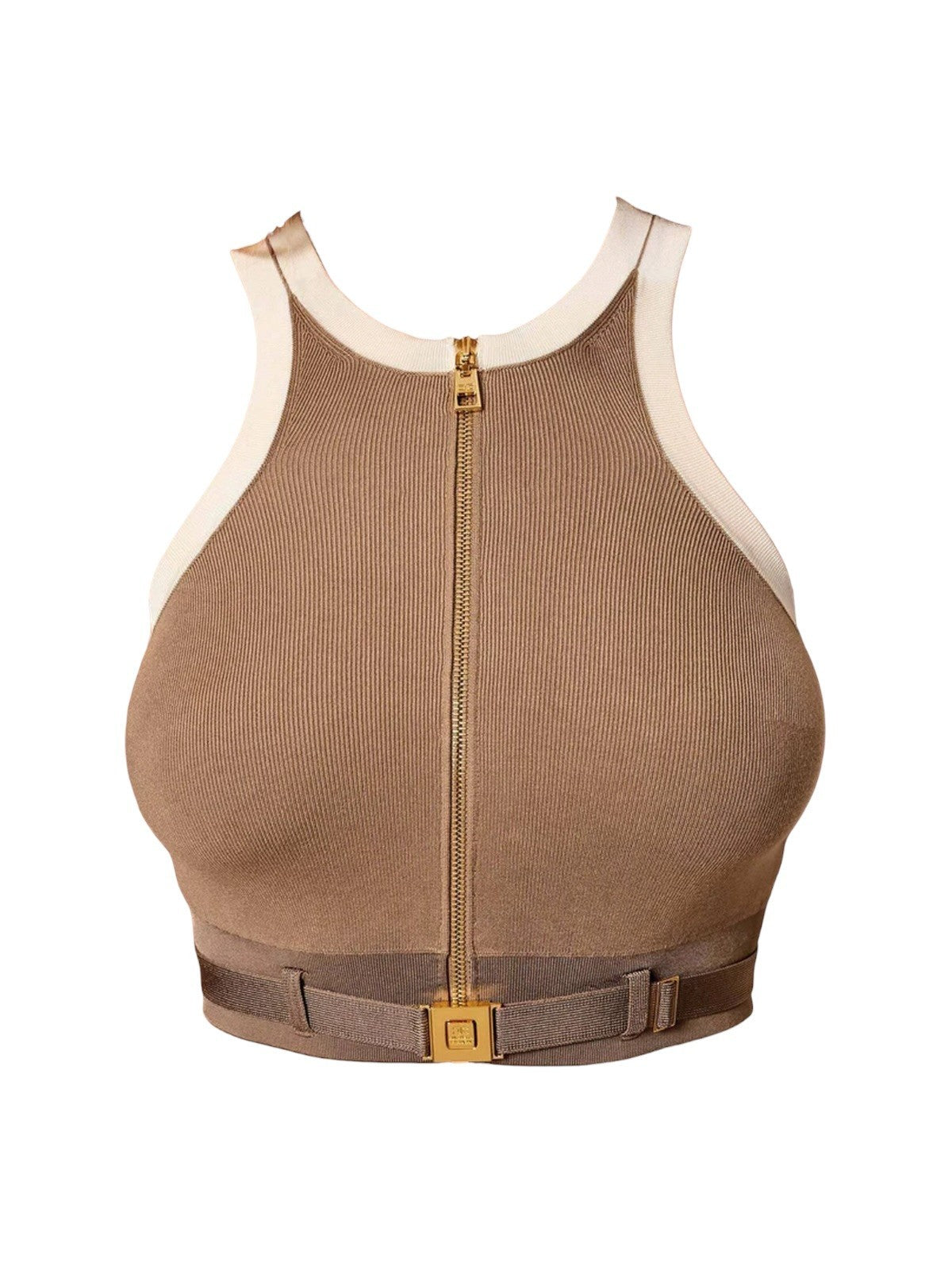 ELISABETTA FRANCHI Top Donna TK71S61E2 727 ARGILLA/BURRO