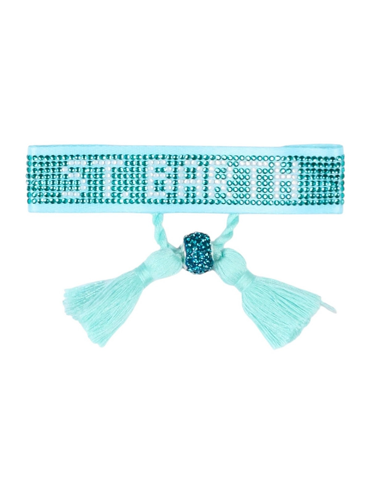 MC2 SAINT BARTH Bracciale Unisex adulto STRASS BRACELET 03419L SB 56 WATER GREEN