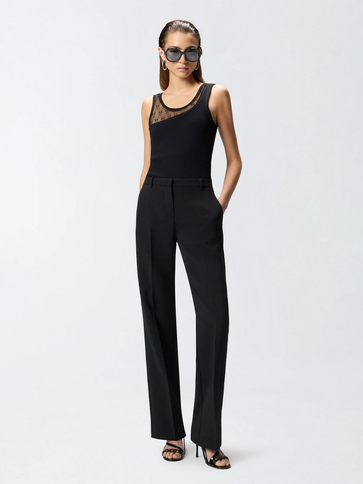 PINKO Canotta Donna CUPBOARD CANOTTA 106461-A362 Z99 NERO LIMOUSINE