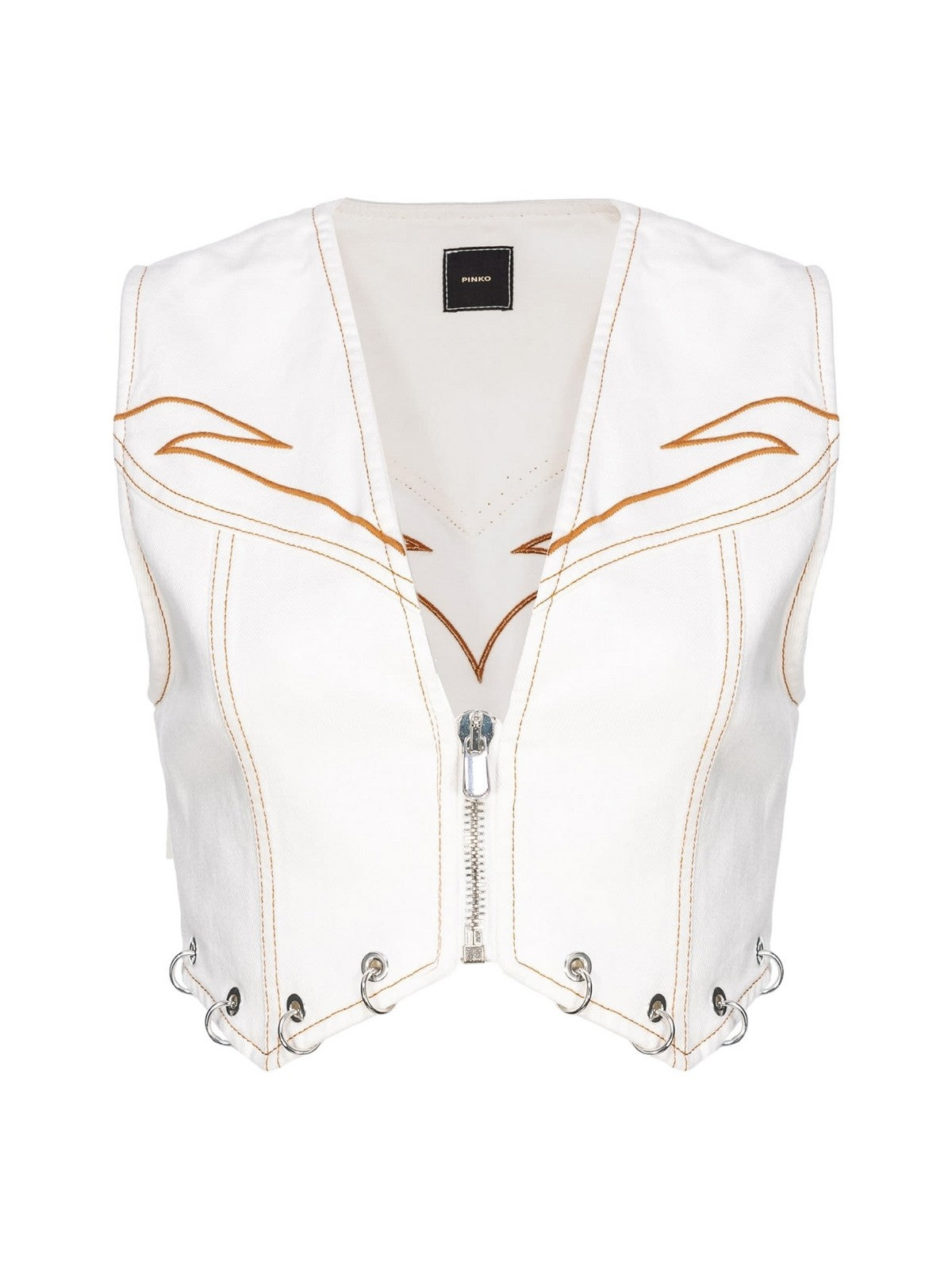 PINKO Gilet Donna Dracula 103625-A1VD Z05 Bianco