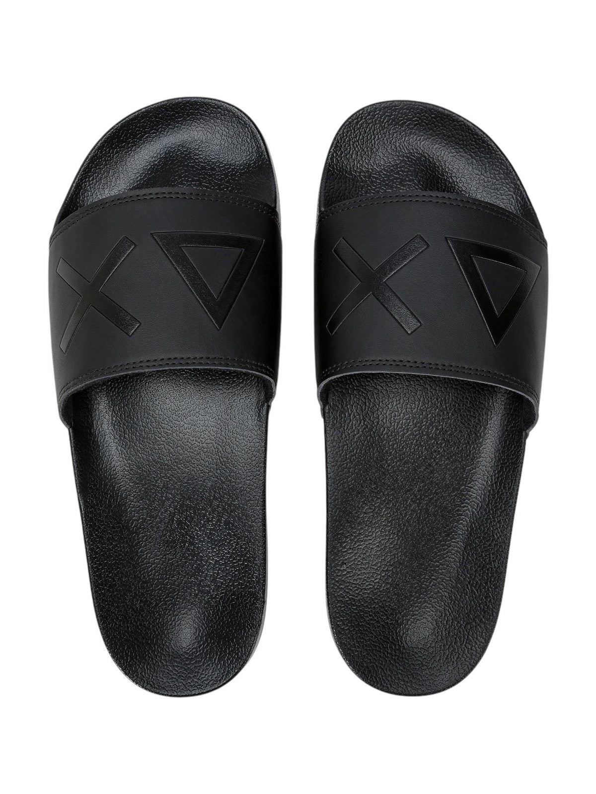 SUN68 Ciabatta Uomo Slippers Logo X35102 11 Nero gioboutiqueweb
