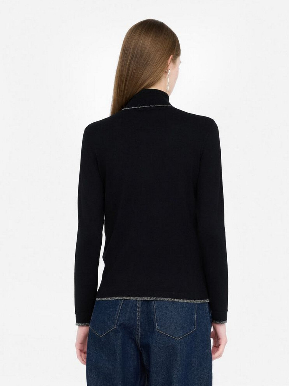 LIU JO WHITE Maglione dolcevita Donna MF5229MS49I 22222 Nero