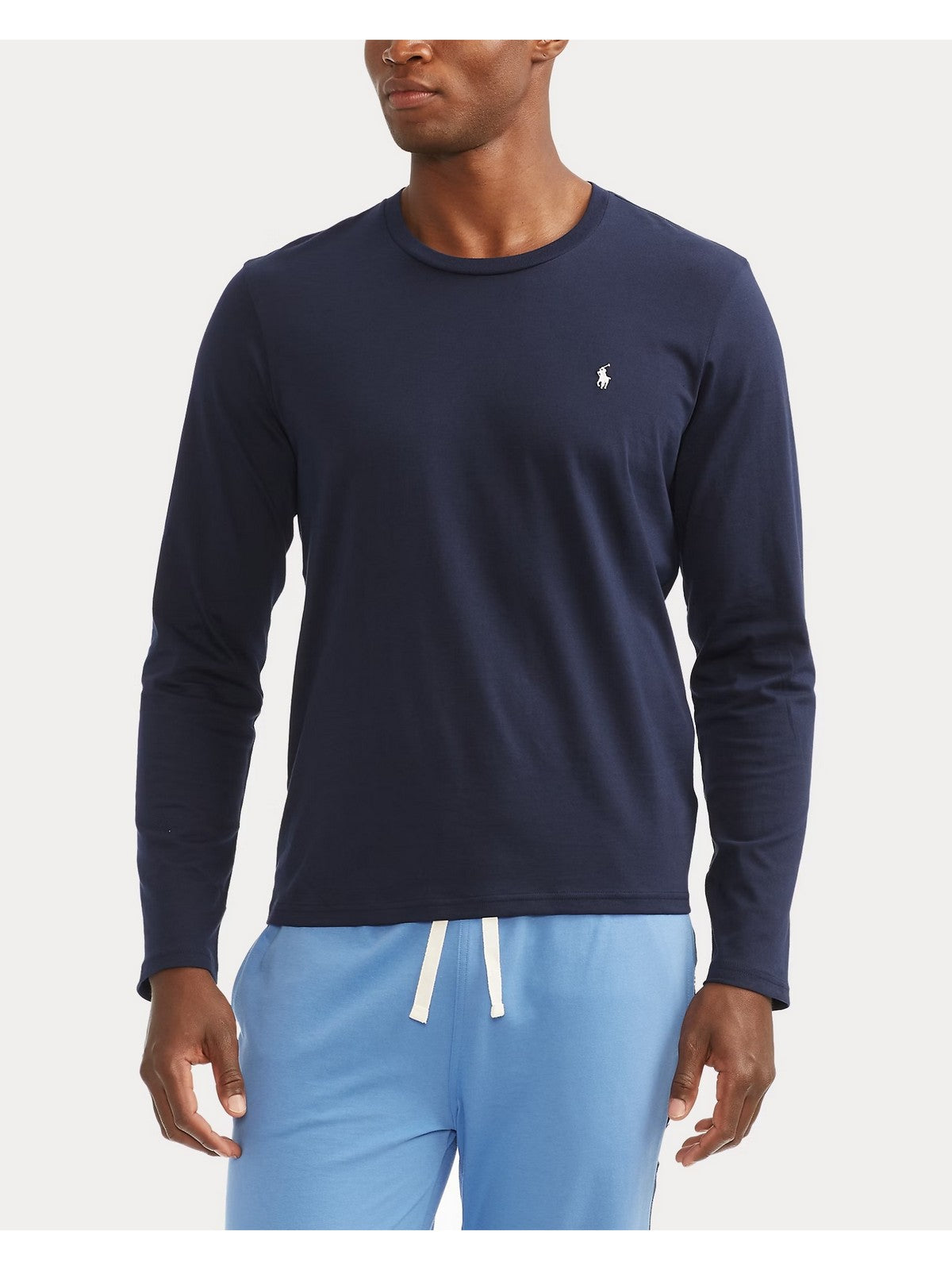 POLO RALPH LAUREN T-shirt Uomo L/S CREW-SLEEP-TOP 714844759 002 CRUISE NAVY