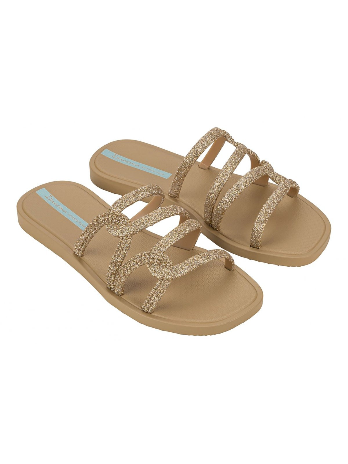 IPANEMA Ciabatta Donna IP.27286 BB955 BEIGE/GLITTER/GREEN gioboutiqueweb