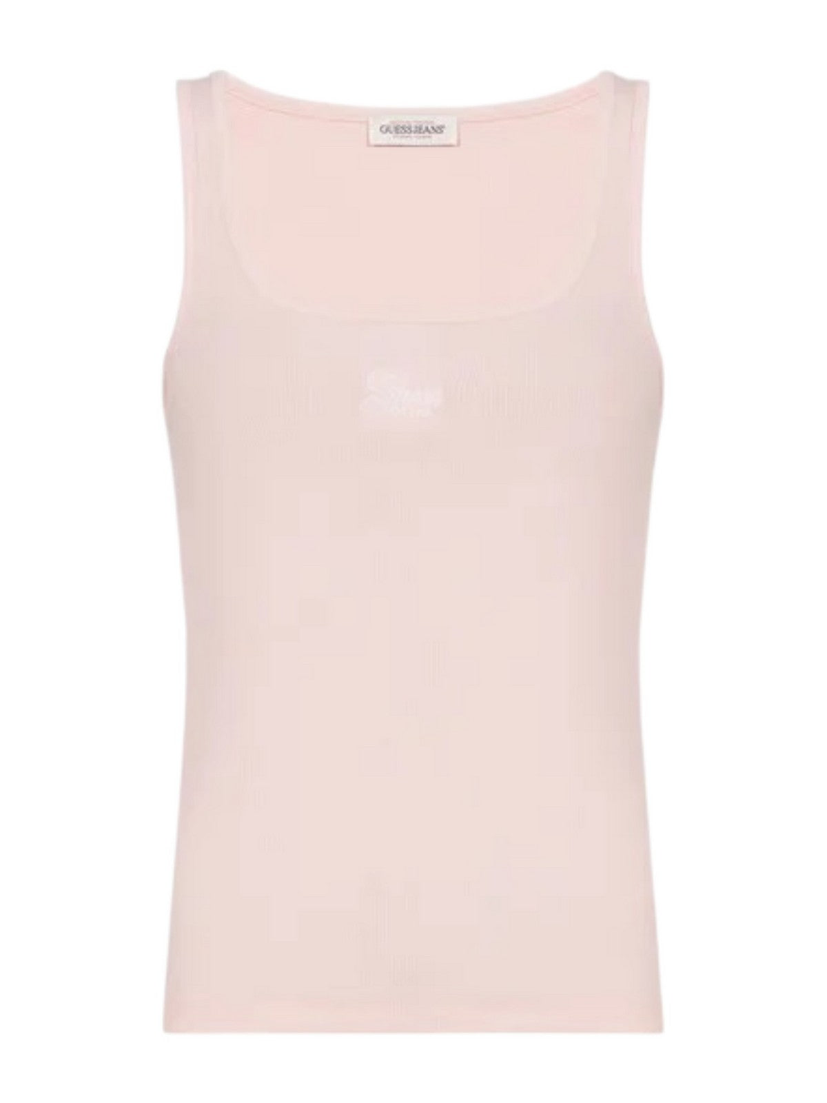 GUESS Canotta Donna GJ TANK TOP SLIM RIB EMBRO W5GP26 KA0H1 G6R4 BLUSH COTTON