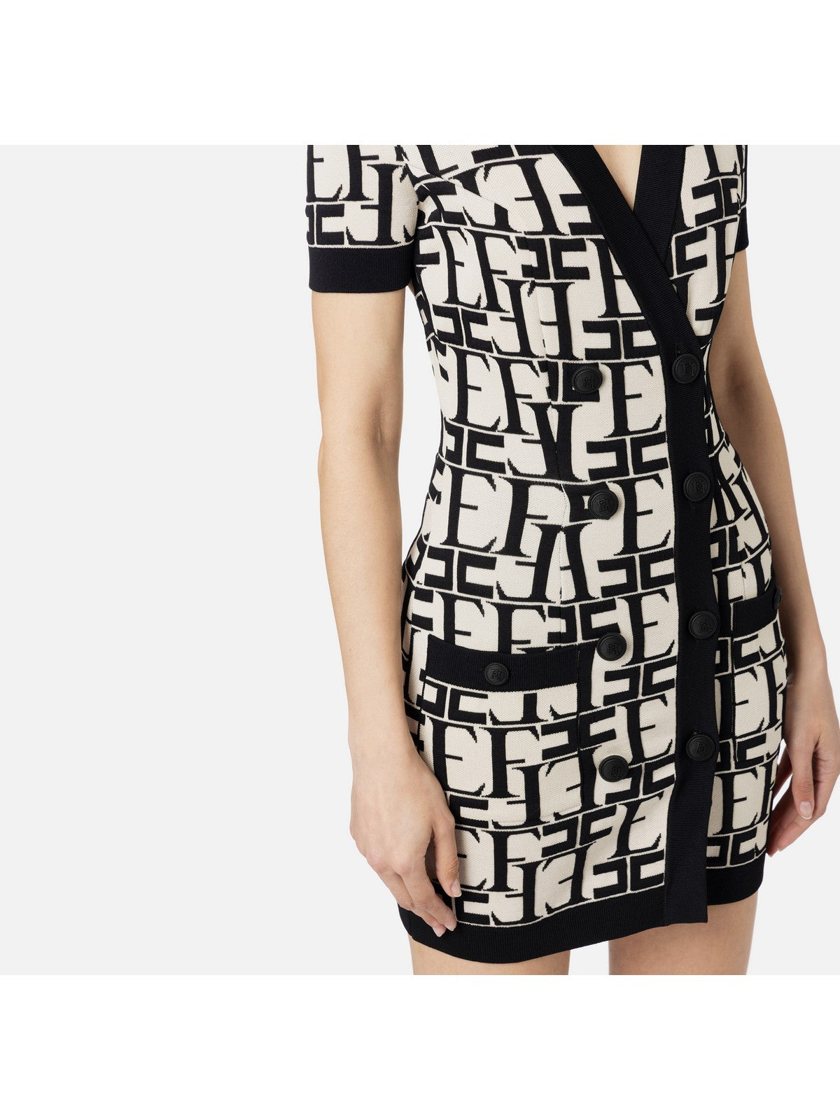 ELISABETTA FRANCHI Abito Donna AM86Q42E2 E84 Avorio gioboutiqueweb