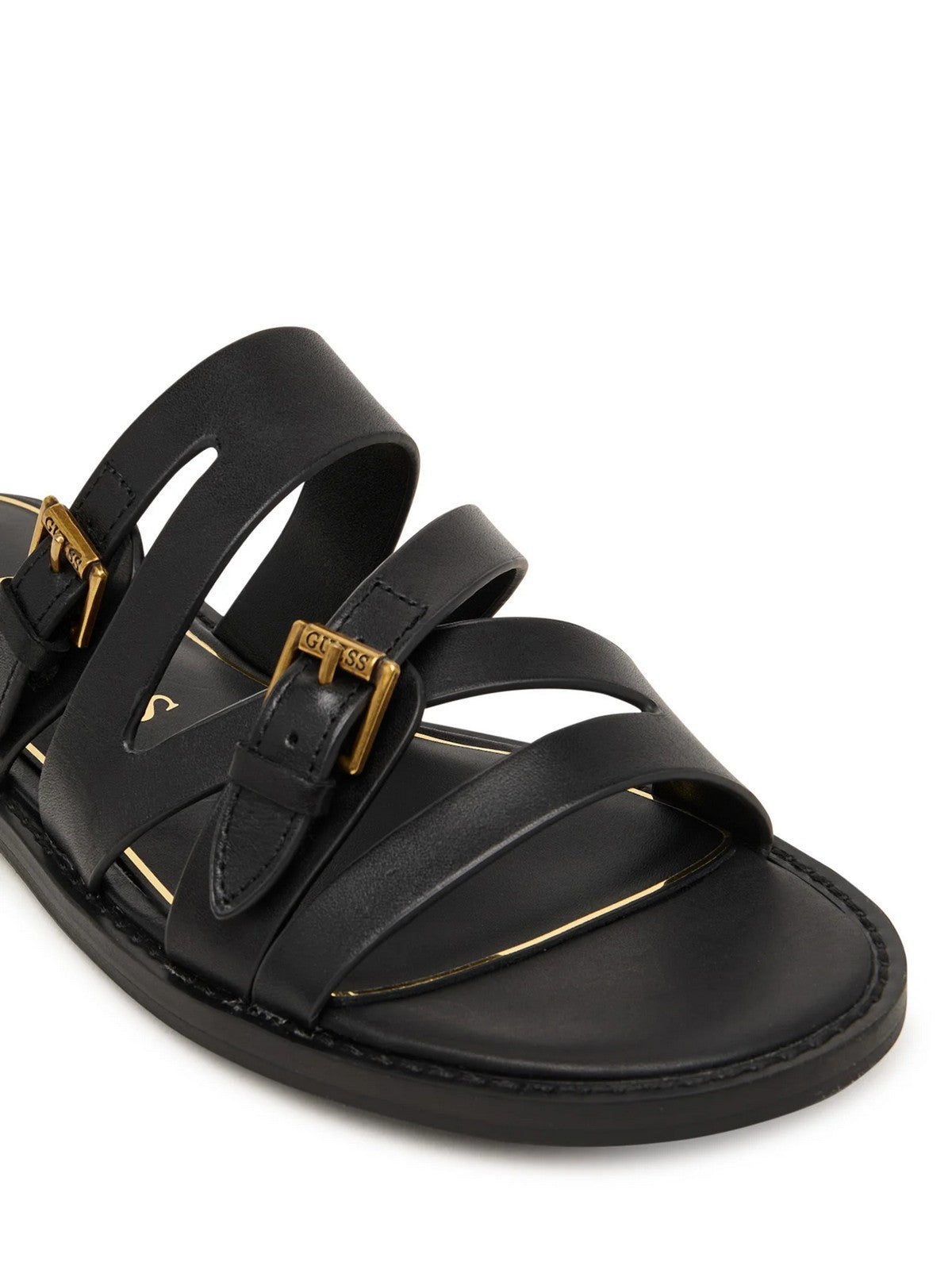 GUESS Sandalo Donna GRAYDEN FLJGRY LEA03 BLACK BLACK