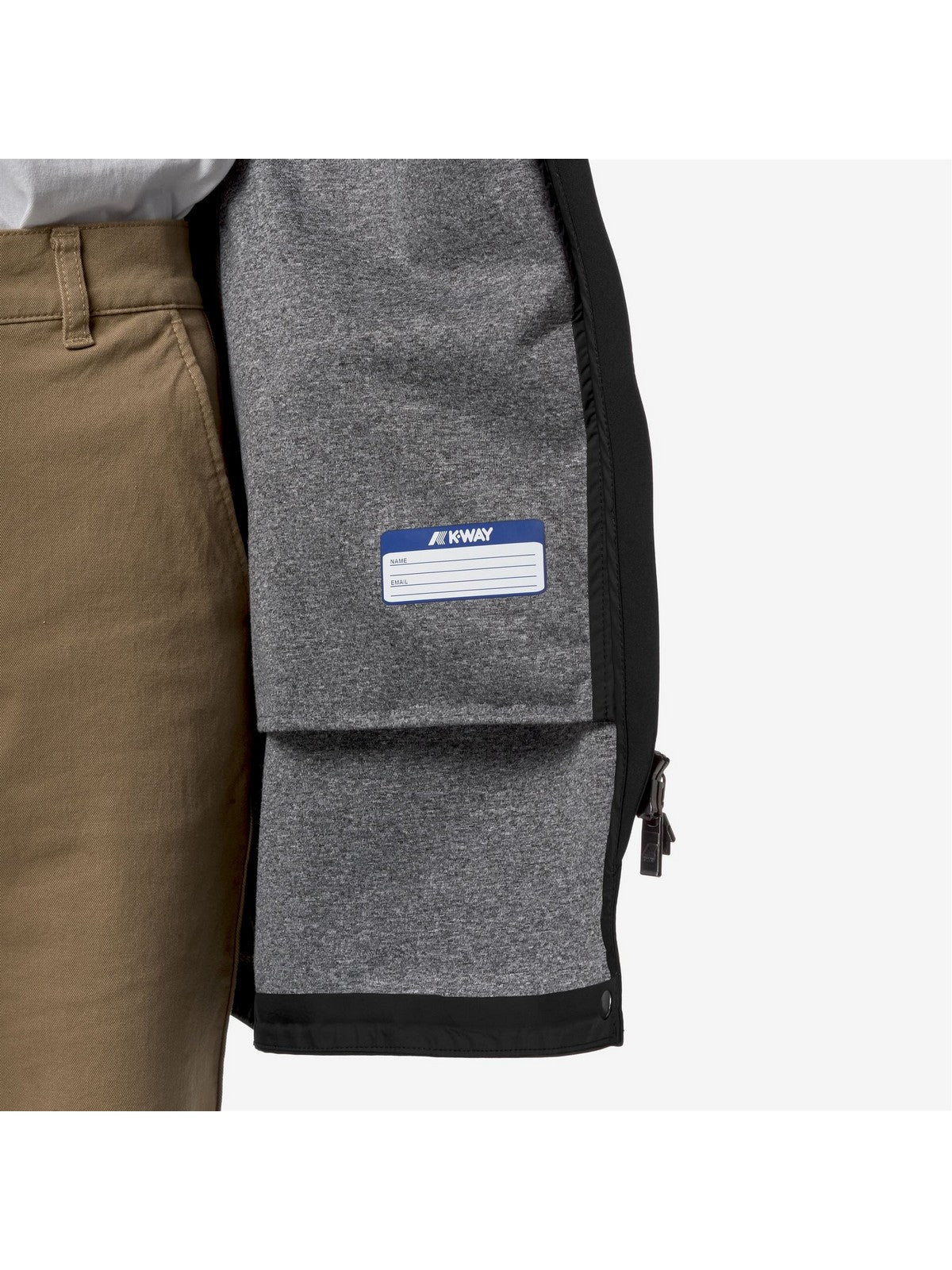 K-WAY Giubbino Donna Mathy Bonded Jersey V K7127JW USY Nero gioboutiqueweb