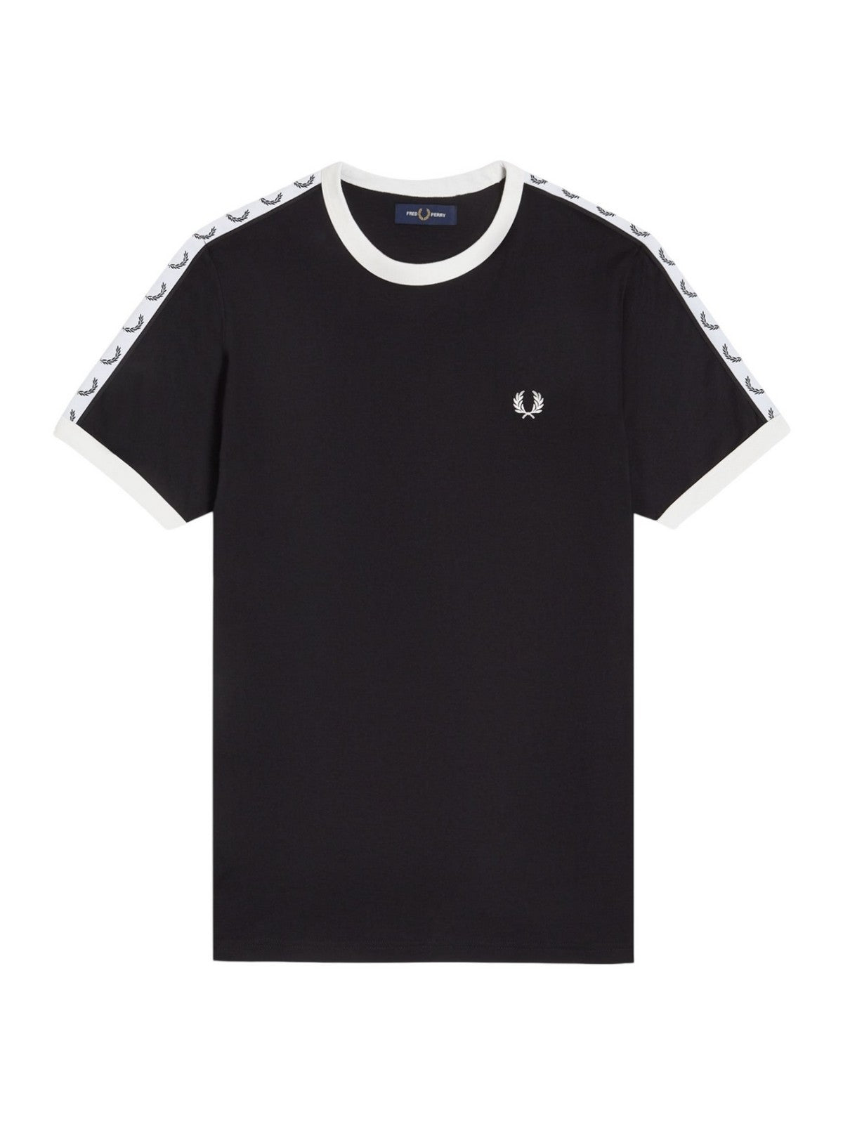 FRED PERRY T-shirt Uomo FP TAPED RINGER T-SHIRT FP-M4620-57 102 BLACK