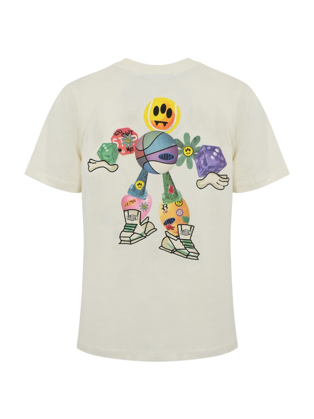 BARROW T-shirt Uomo S5BWUATH147 002 Bianco gioboutiqueweb