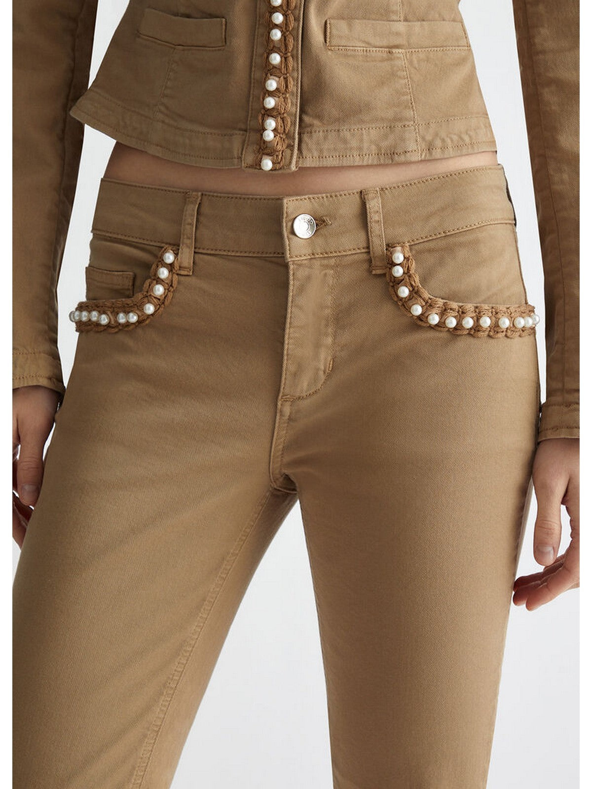 Liu Jo White Woman Pantalone M4277T3489 71022 Beige