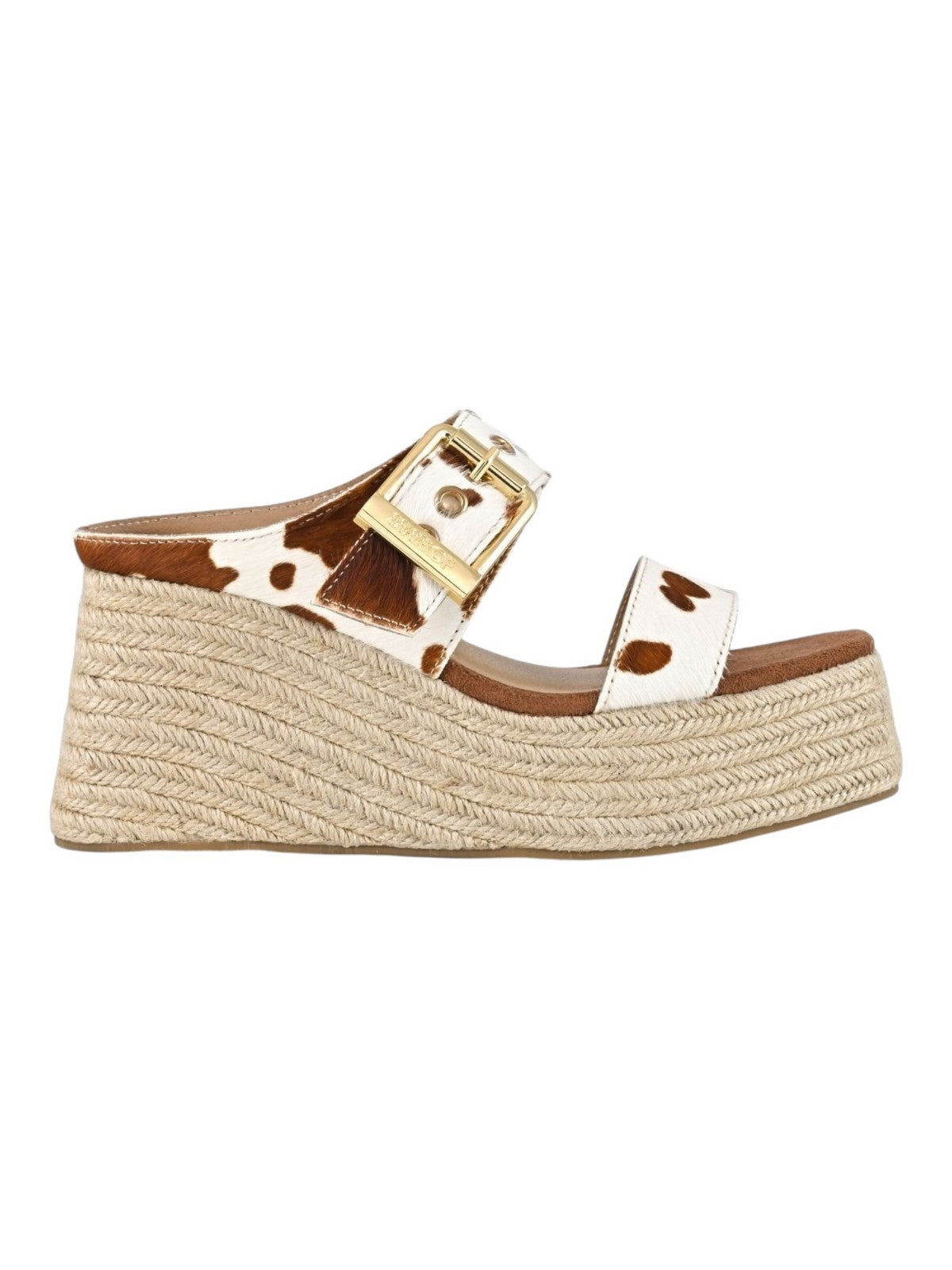 COLORS OF CALIFORNIA Sandalo Donna jute wedge sandal in pony hair HC.MALIBU04 COW COW gioboutiqueweb