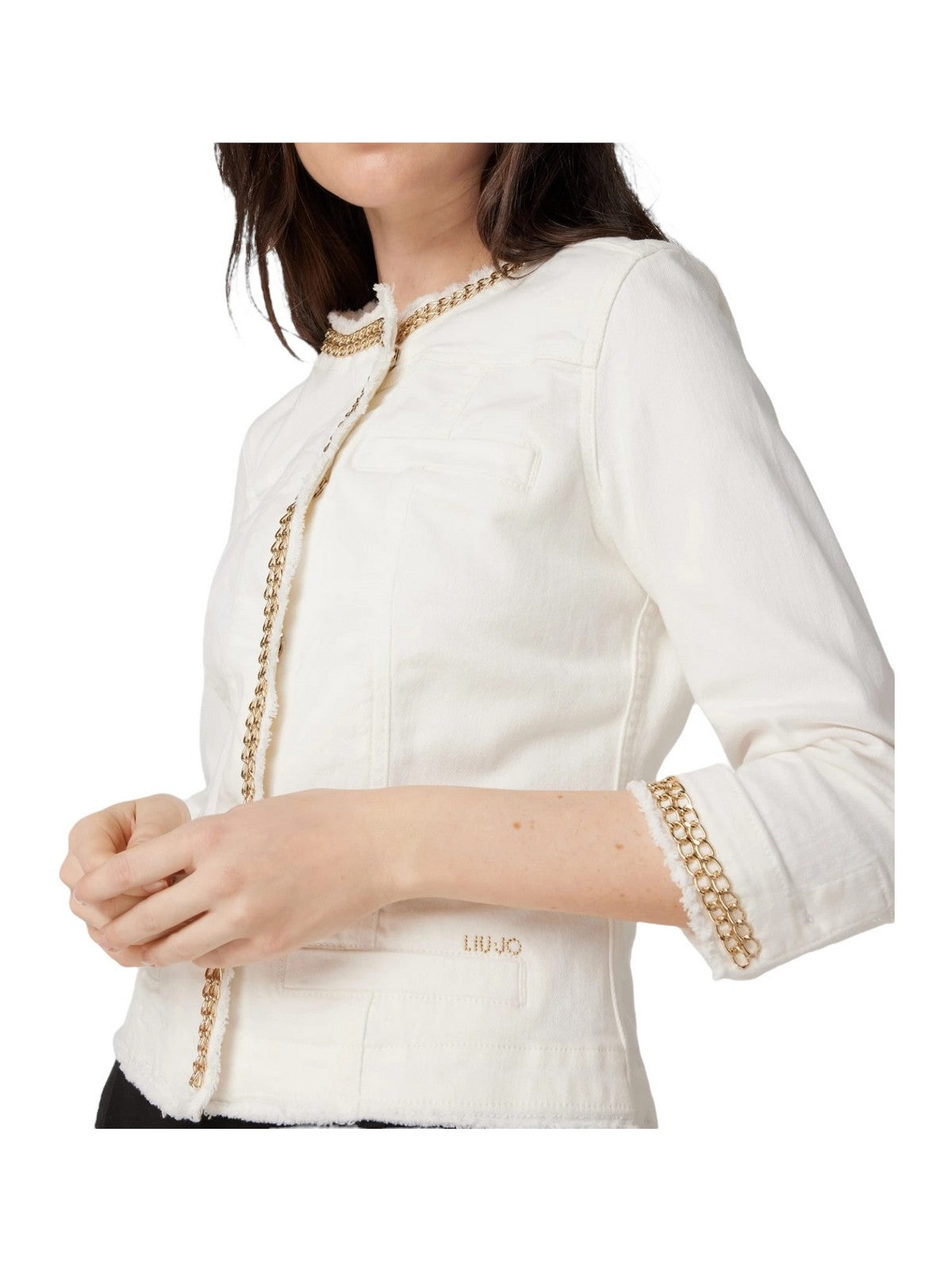 LIU JO BLUE DENIM Giubbino Donna UXX039D4128 10701 Bianco gioboutiqueweb