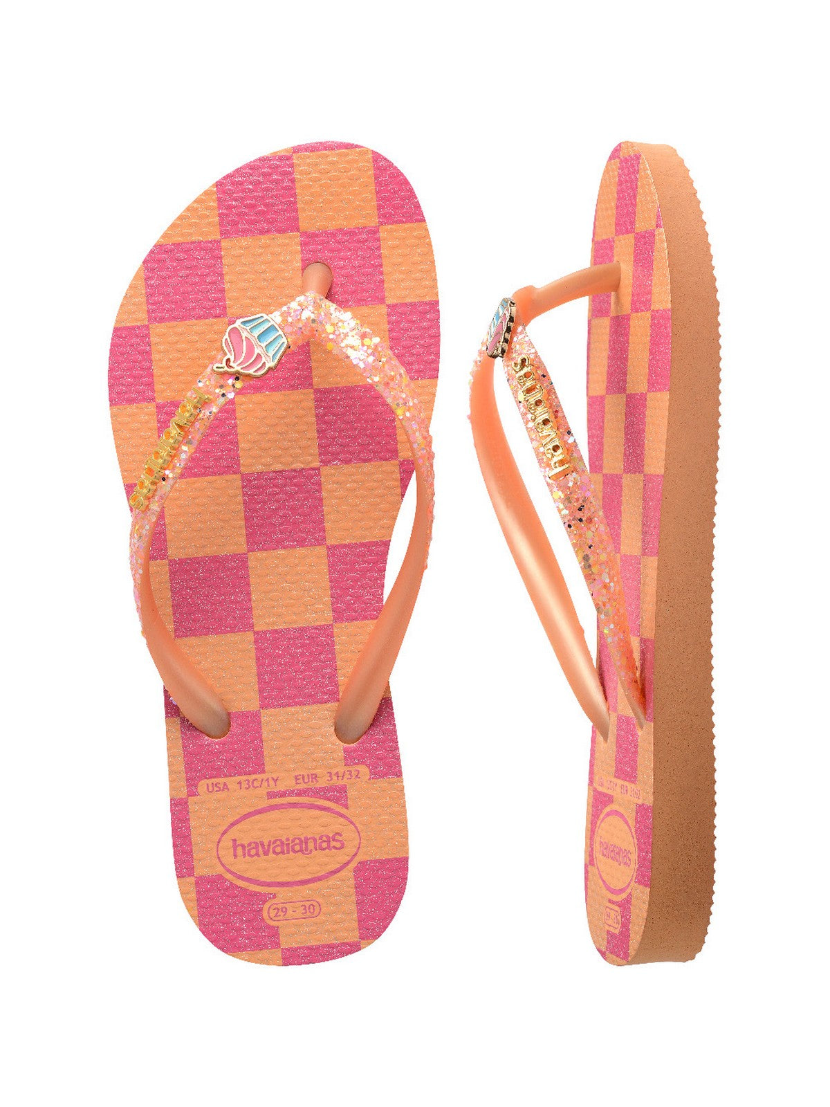 HAVAIANAS Infradito Bambine e ragazze Hav. Kids slim glitter trendy 4146976.0027 Rosa gioboutiqueweb
